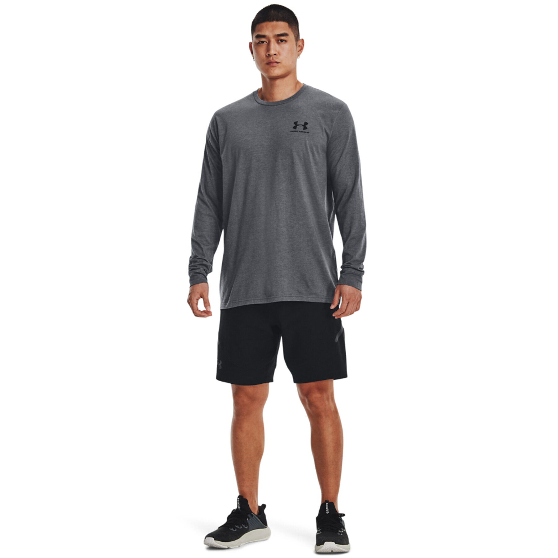 Under Armour Bluză UA SPORTSTYLE LEFT CHEST LS 1329585 Gri Regular Fit - Pled.ro