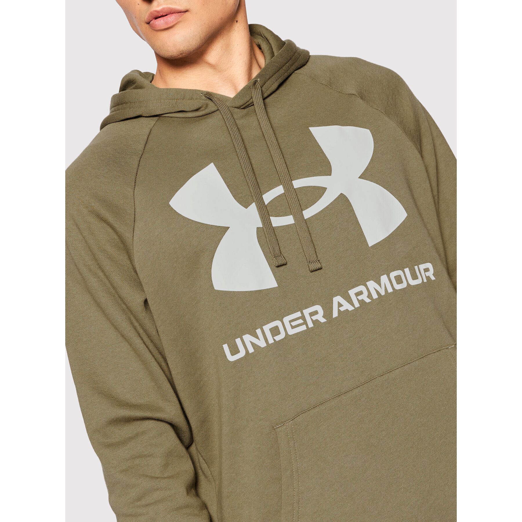 Under Armour Bluză Ua Rival Fleece Big Logo 1357093 Verde Loose Fit - Pled.ro