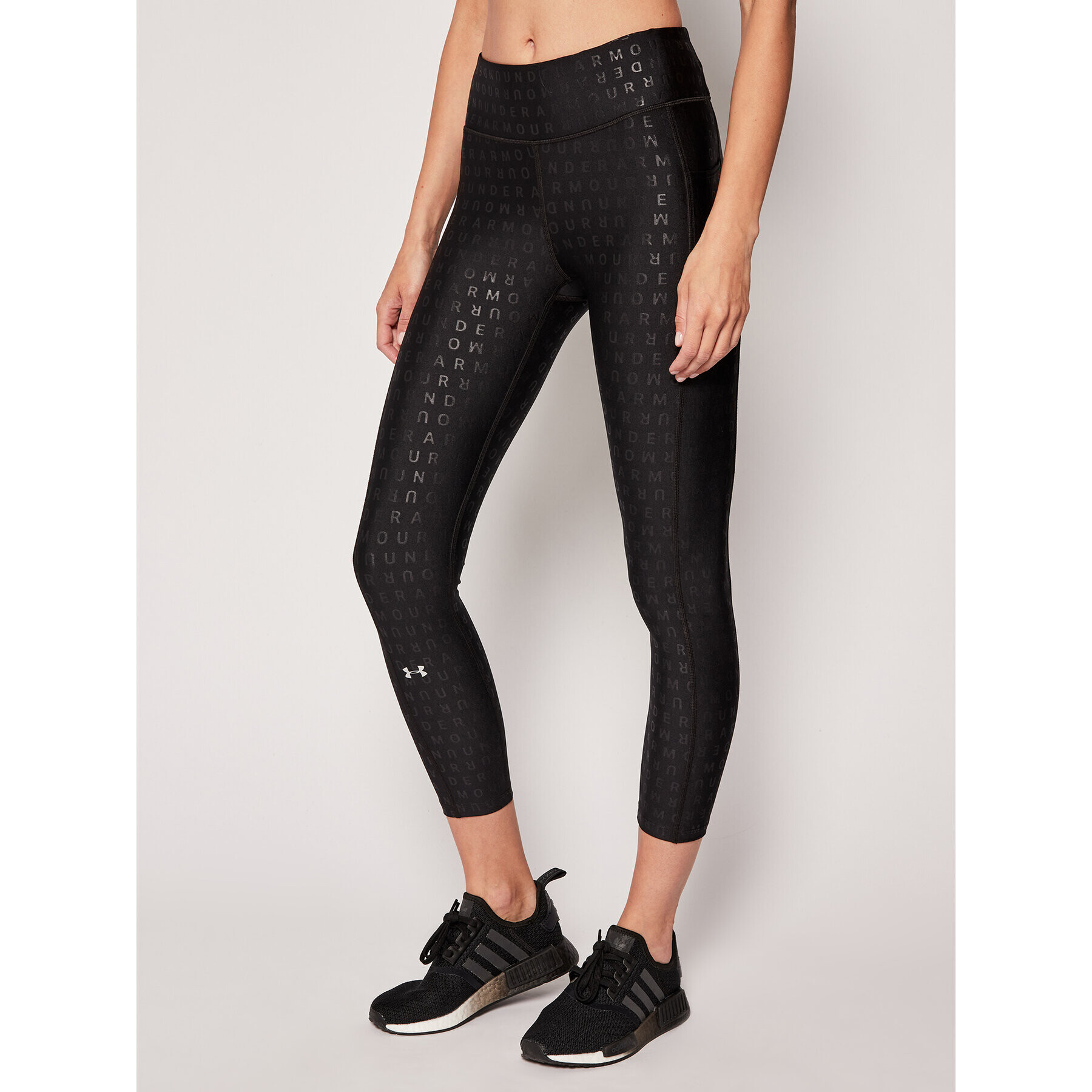 Under Armour Colanți Printed Ankle 1353296 Negru Slim Fit - Pled.ro