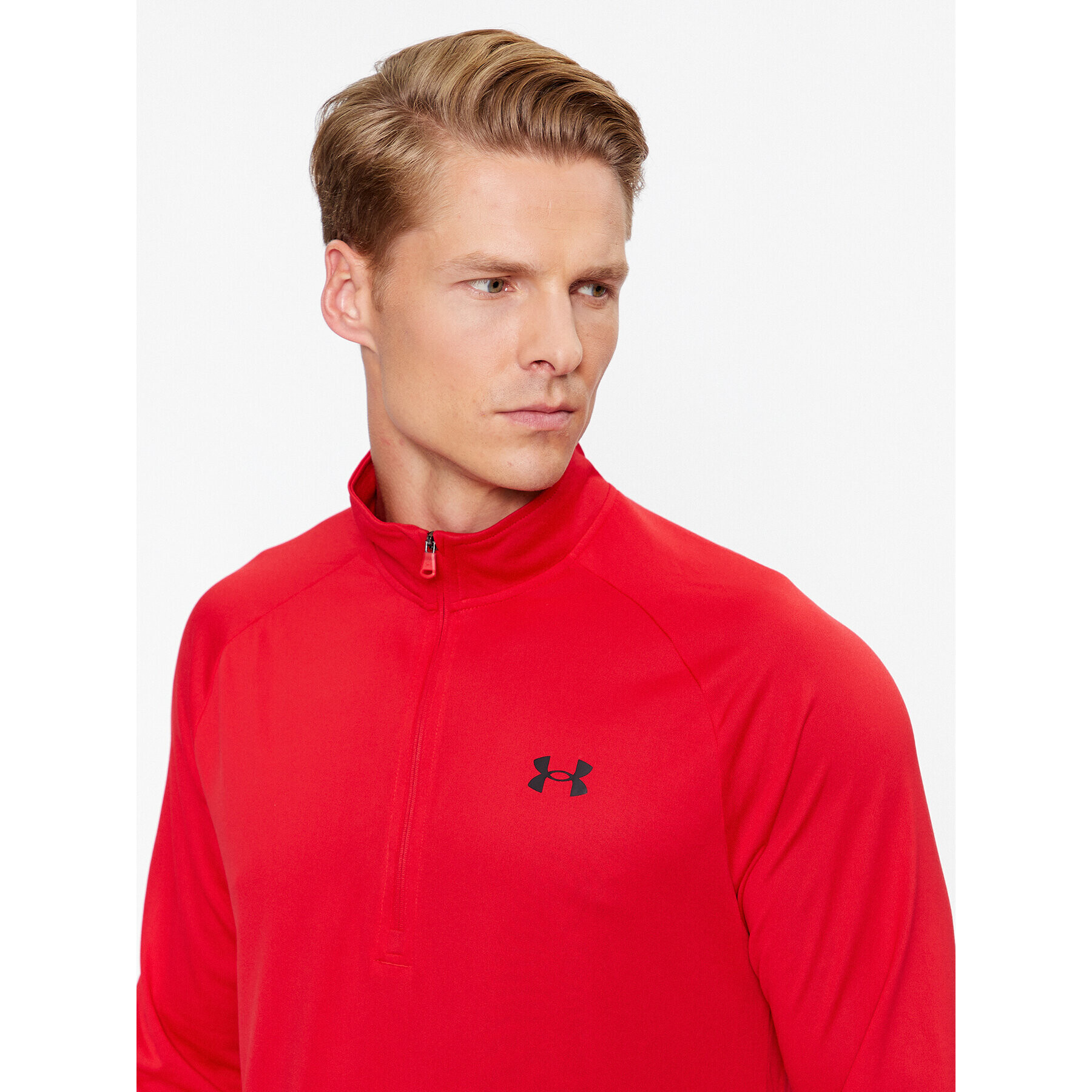 Under Armour Longsleeve Ua Tech 2.0 1/2 Zip 1328495 Roșu Loose Fit - Pled.ro