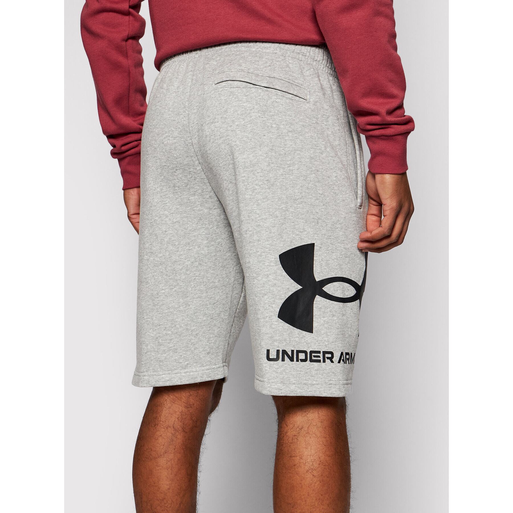 Under Armour Pantaloni scurți sport Rival Fleece Big Logo 1357118 Gri Loose Fit - Pled.ro