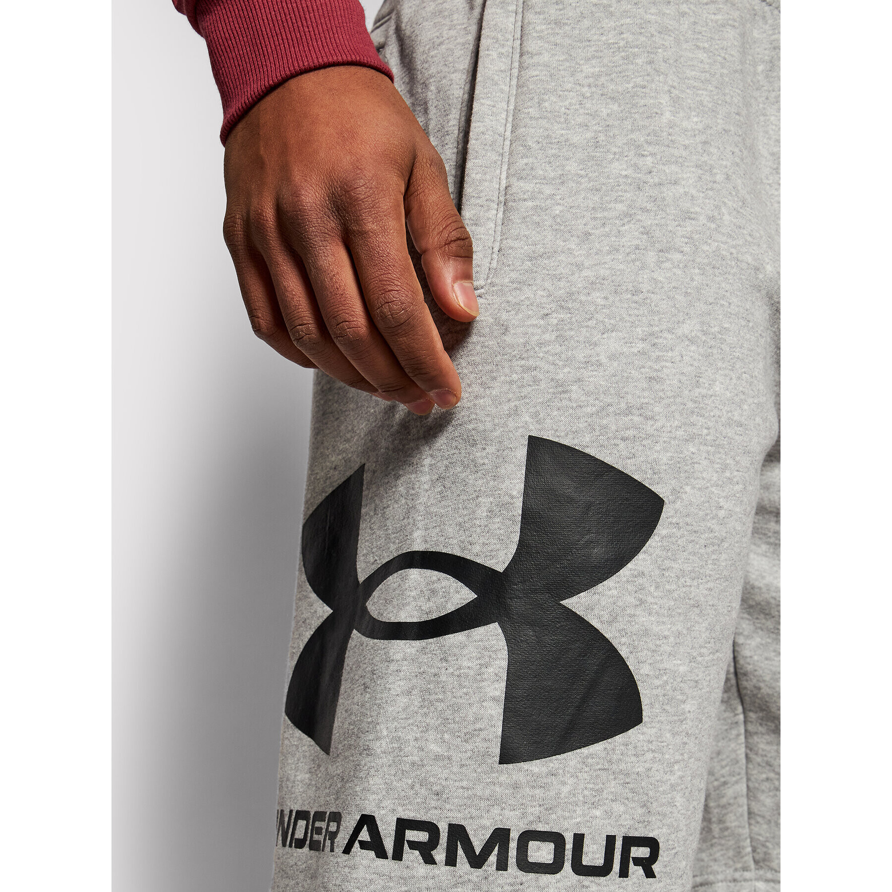 Under Armour Pantaloni scurți sport Rival Fleece Big Logo 1357118 Gri Loose Fit - Pled.ro