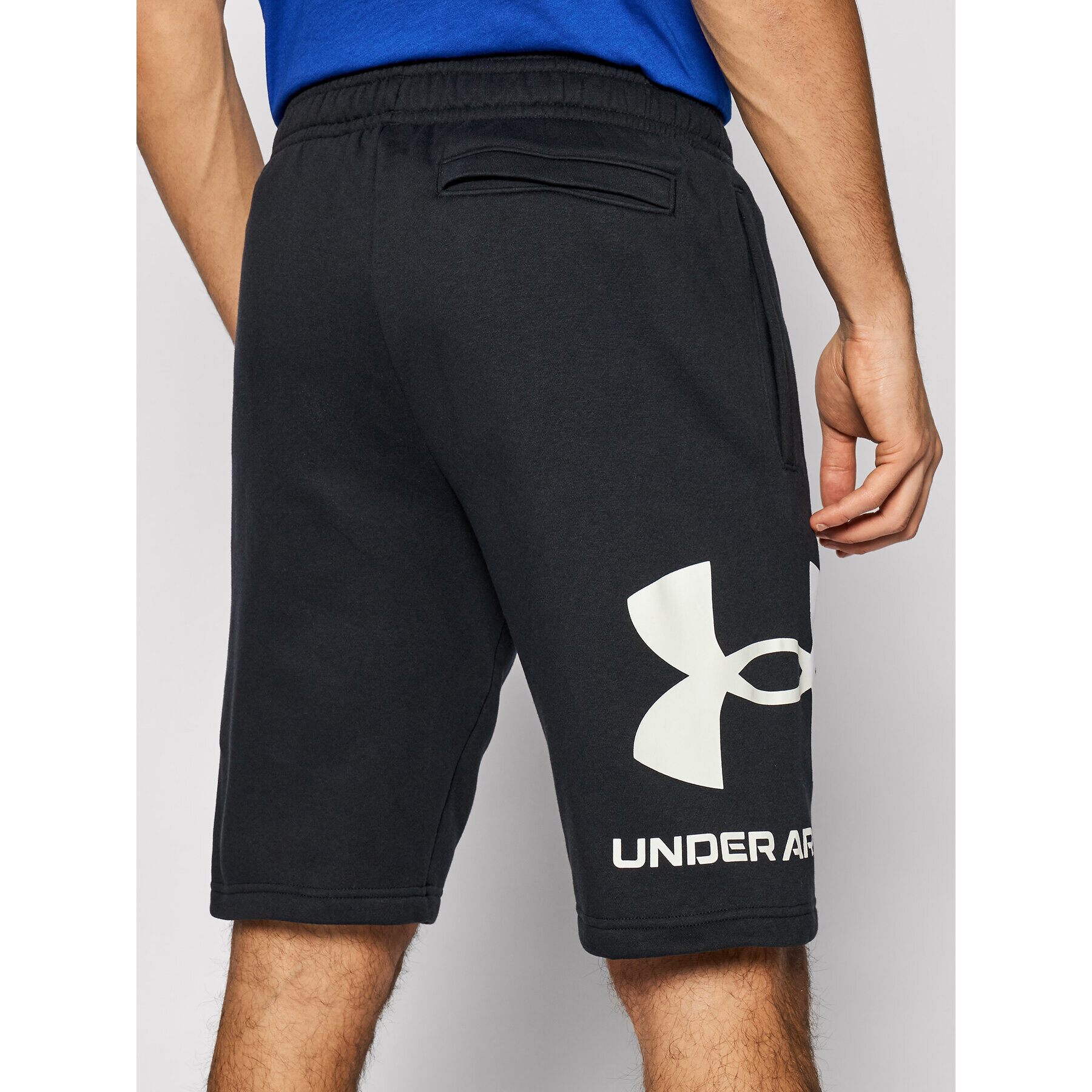 Under Armour Pantaloni scurți sport Ua Rival Fleece Big Logo 1357118 Negru Loose Fit - Pled.ro