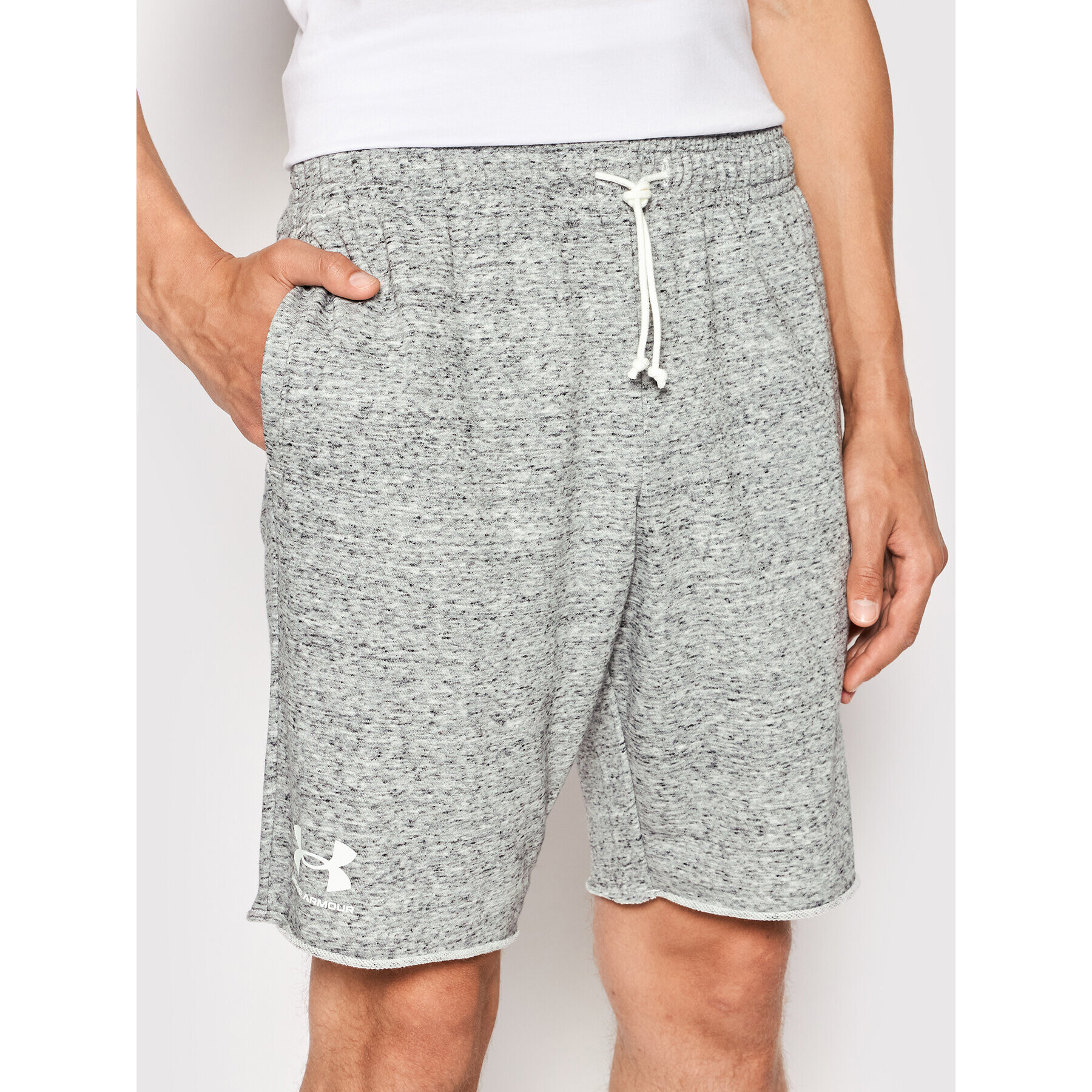 Under Armour Pantaloni scurți sport Rival Terry 1361631 Gri Fitted Fit - Pled.ro