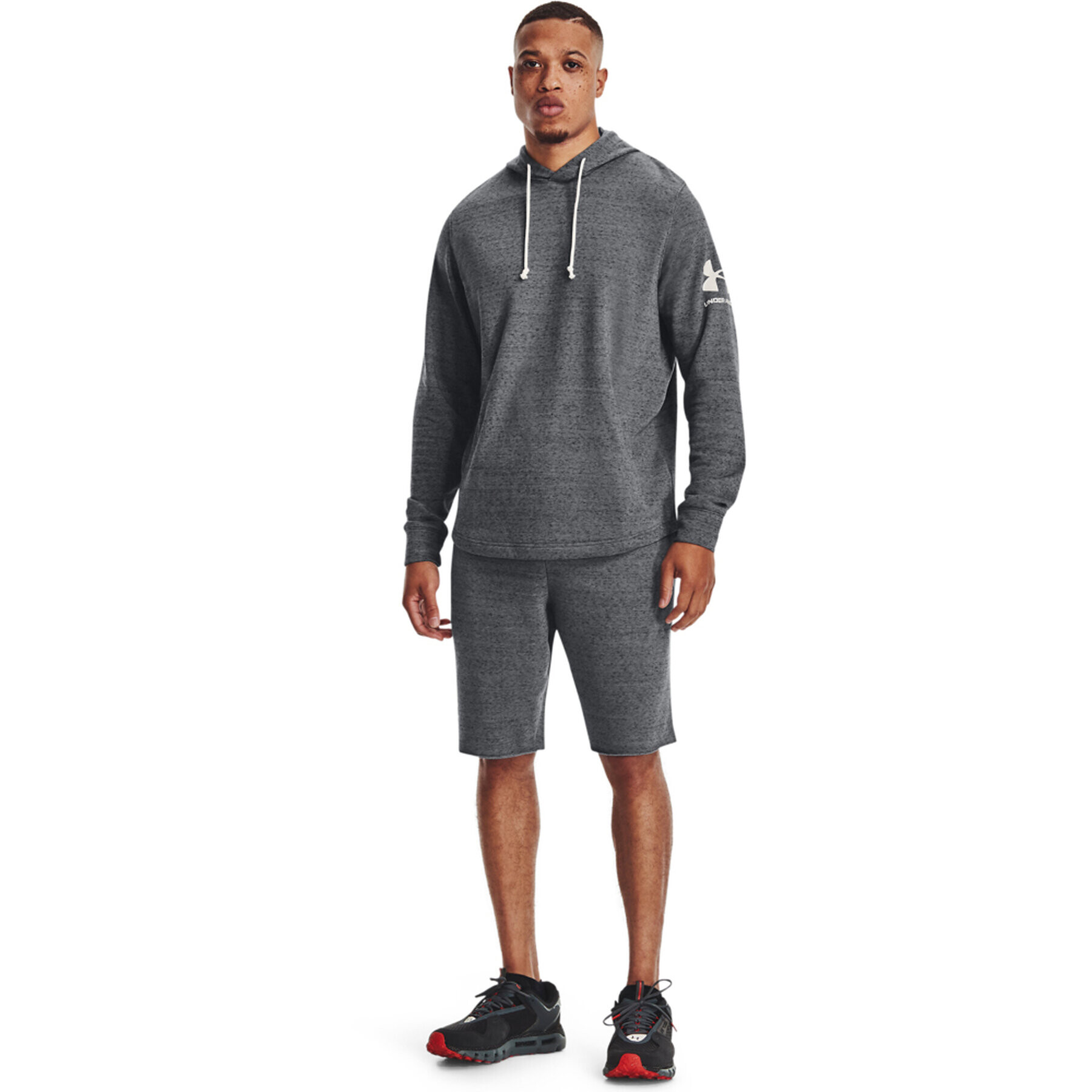 Under Armour Pantaloni scurți sport Ua Rival Terry 1361631 Gri Regular Fit - Pled.ro