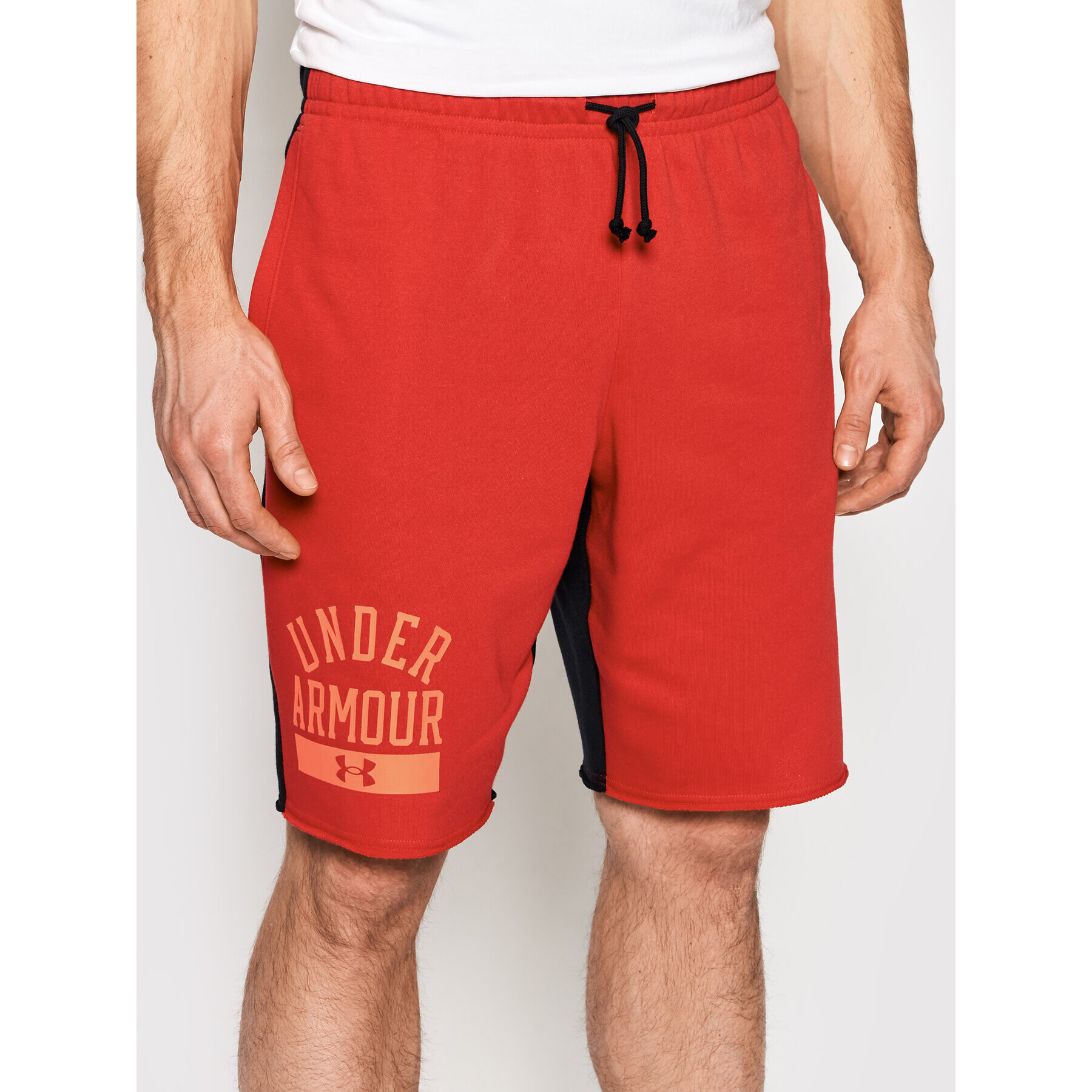 Under Armour Pantaloni scurți sport Ua Rival Terry Colorblock 1370412 Roșu Regular Fit - Pled.ro