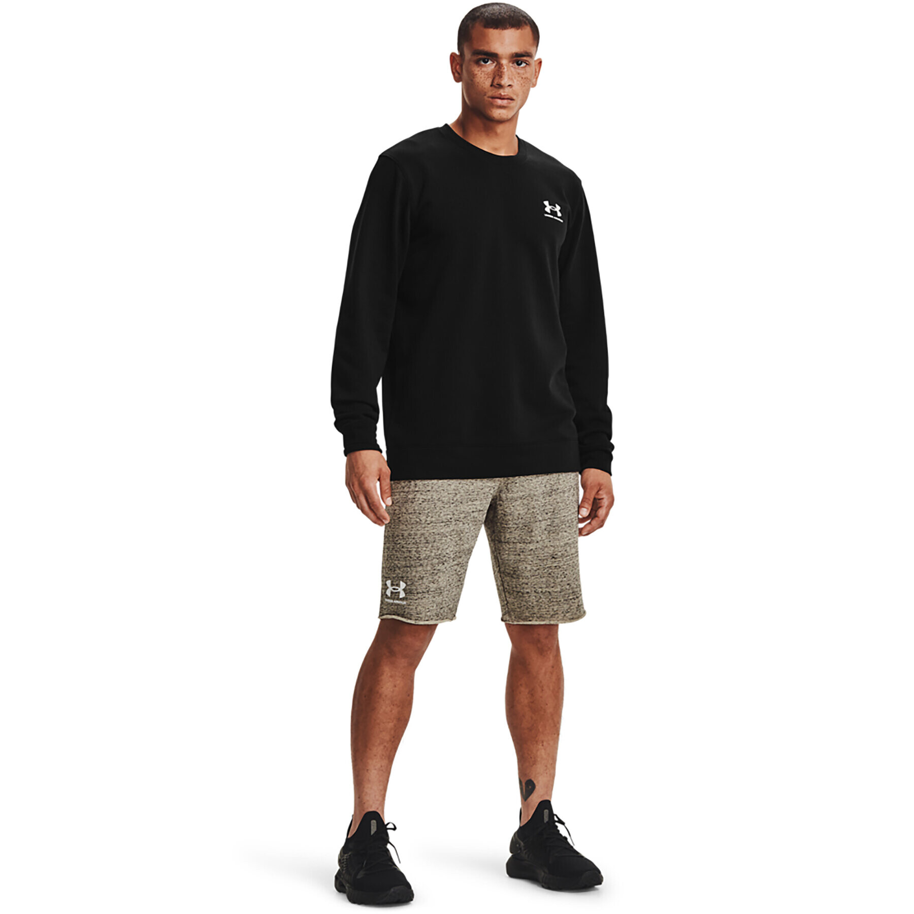 Under Armour Pantaloni scurți sport UA RIVAL TERRY SHORT 1361631 Bej Regular Fit - Pled.ro