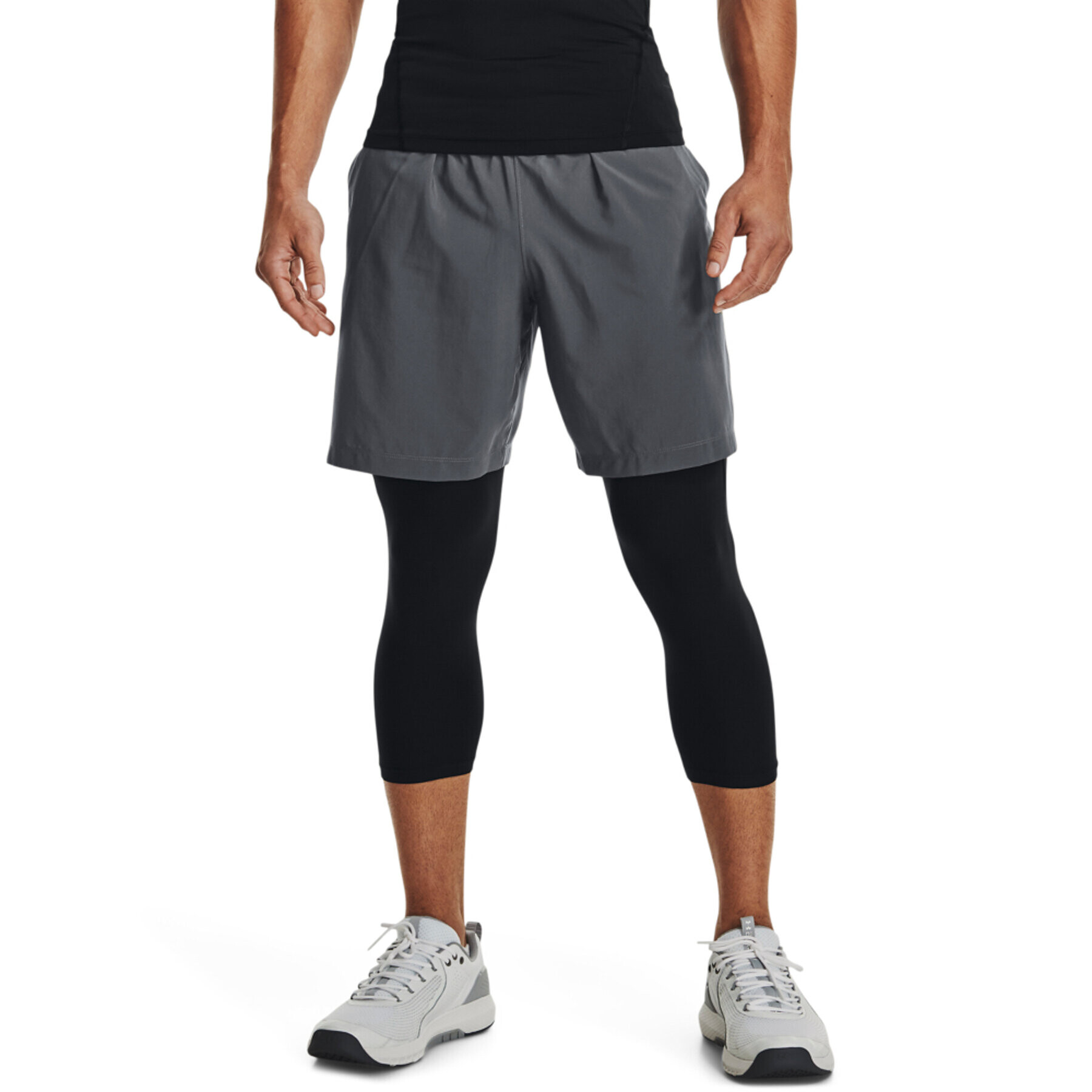 Under Armour Pantaloni scurți sport UA Woven Graphic Shorts 1370388 Gri Regular Fit - Pled.ro