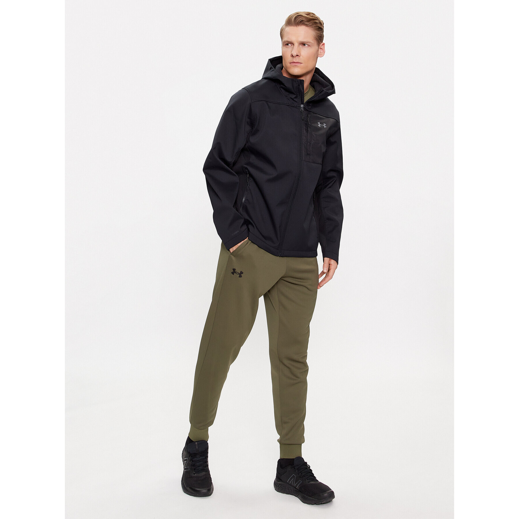 Under Armour Pantaloni trening Ua Armour Fleece Joggers 1373362 Kaki Loose Fit - Pled.ro