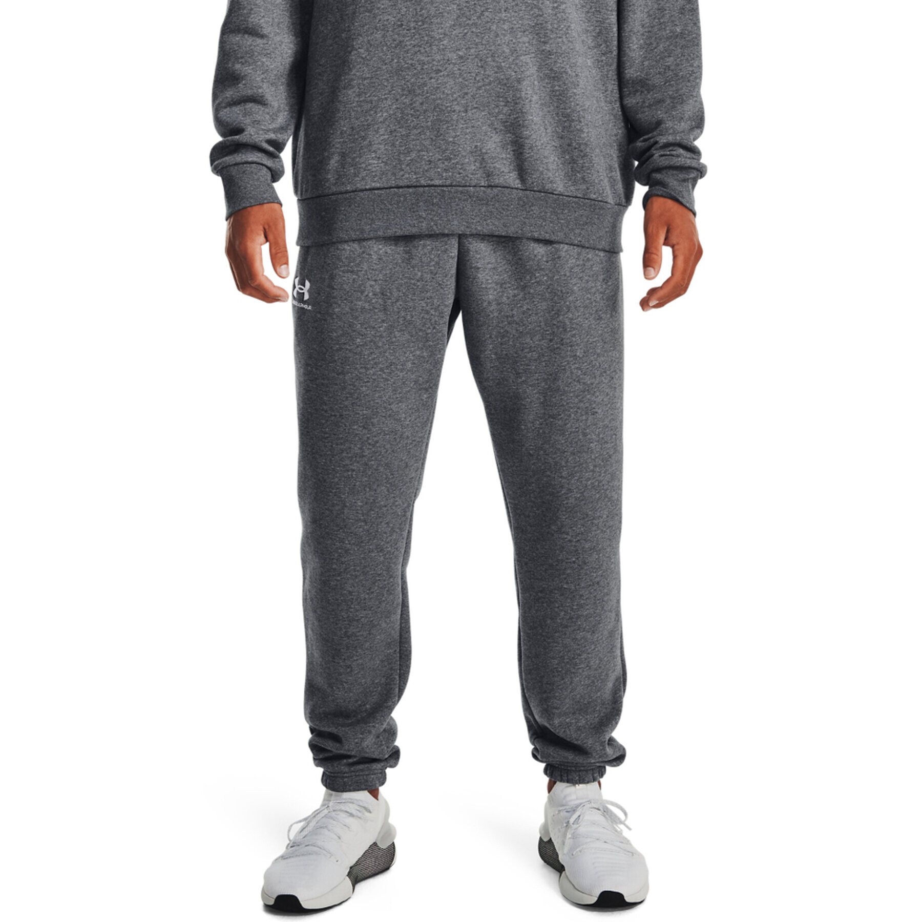 Under Armour Pantaloni trening UA Essential Fleece Jogger 1373882 Gri Regular Fit - Pled.ro