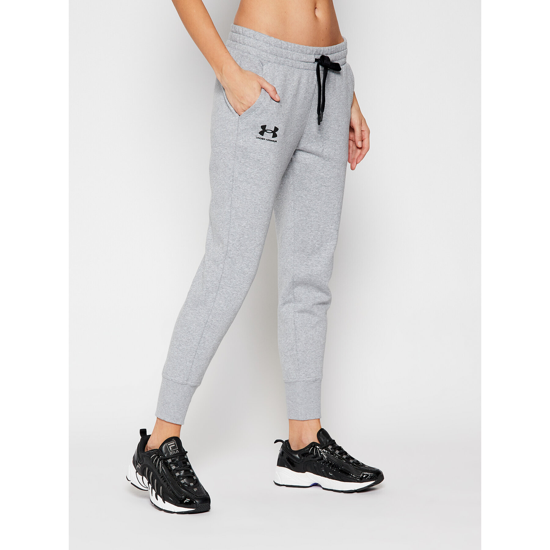 Under Armour Pantaloni trening Ua Rival 1356416 Gri Loose Fit - Pled.ro