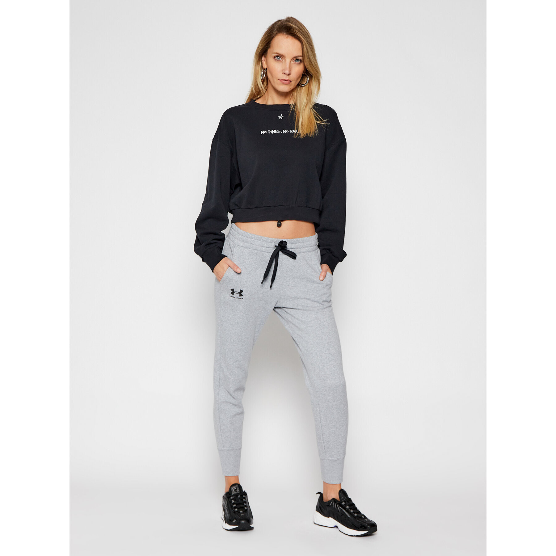 Under Armour Pantaloni trening Ua Rival 1356416 Gri Loose Fit - Pled.ro