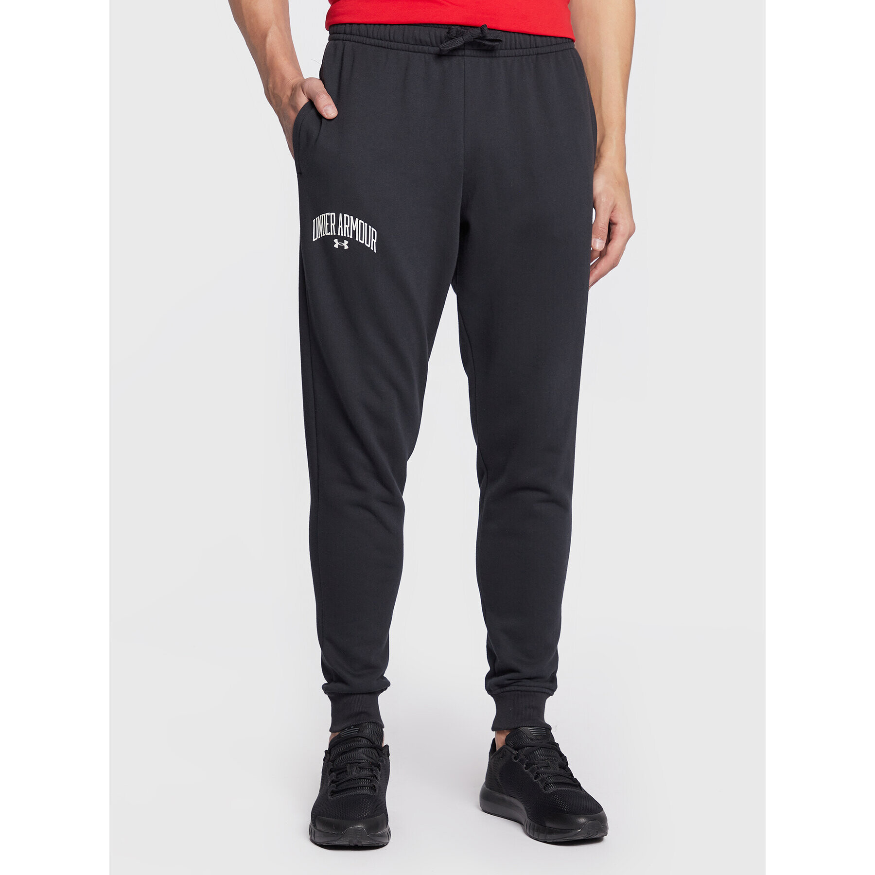 Under Armour Pantaloni trening Ua Rival 1373374 Negru Loose Fit - Pled.ro