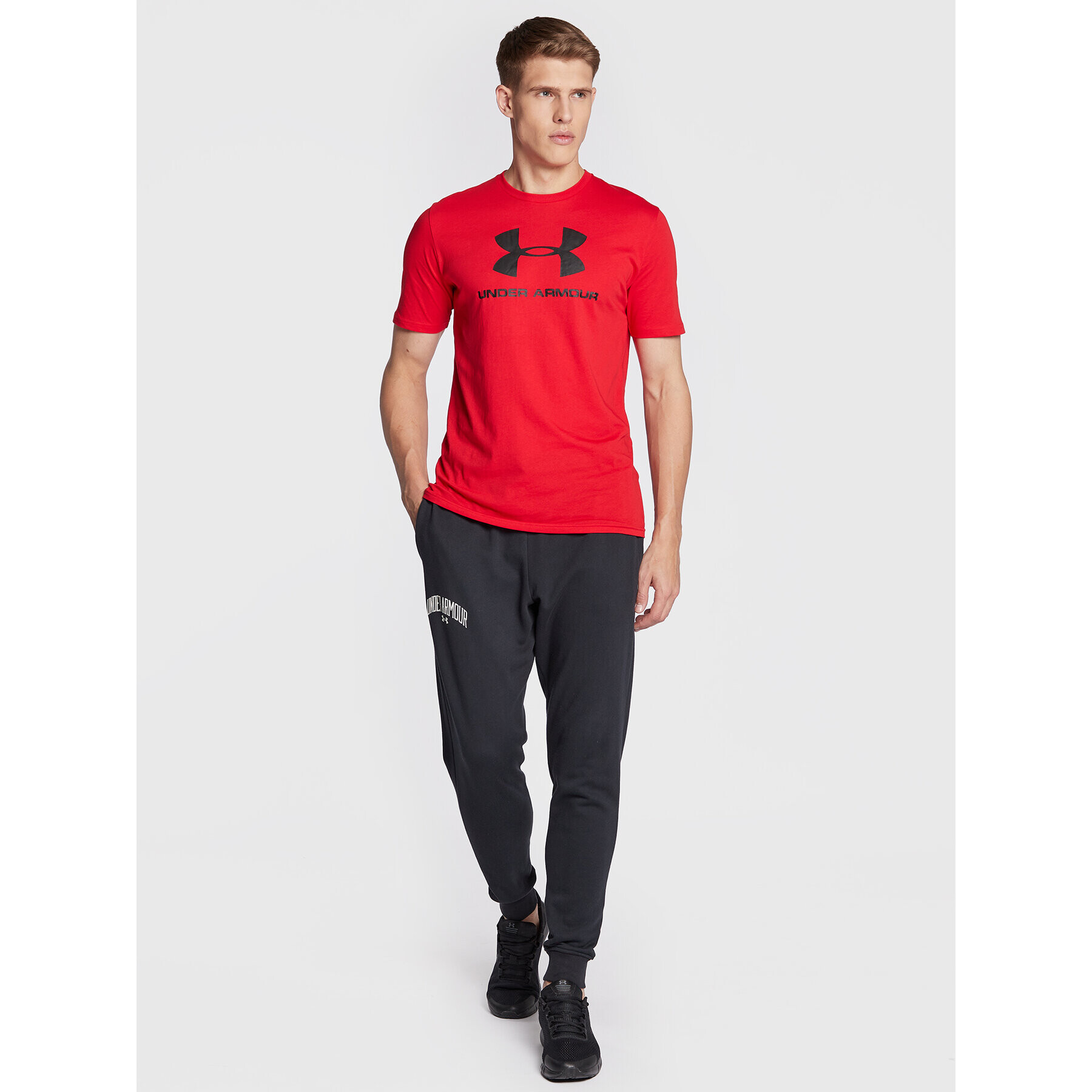 Under Armour Pantaloni trening Ua Rival 1373374 Negru Loose Fit - Pled.ro