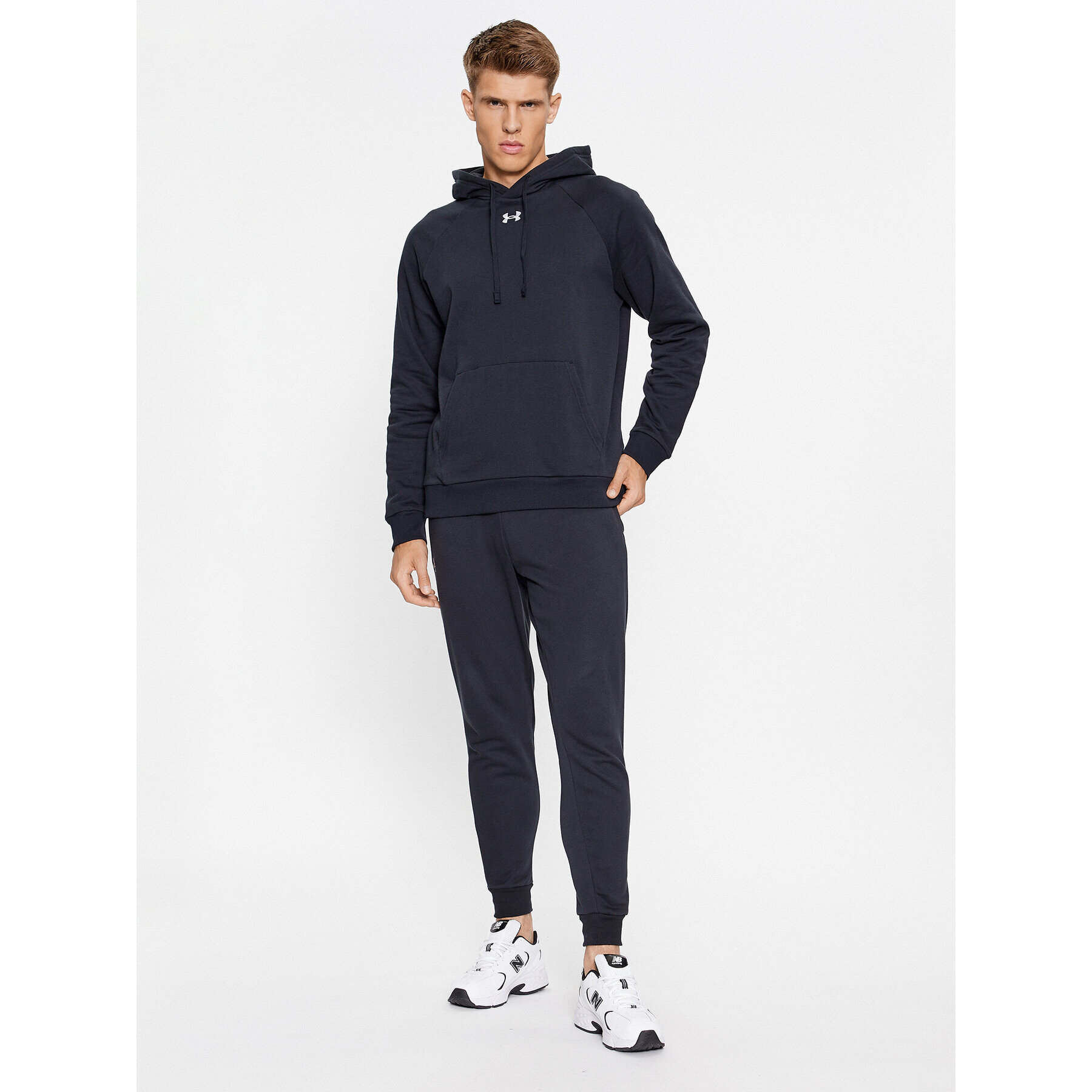 Under Armour Pantaloni trening Ua Rival Fleece Joggers 1379774 Negru Loose Fit - Pled.ro