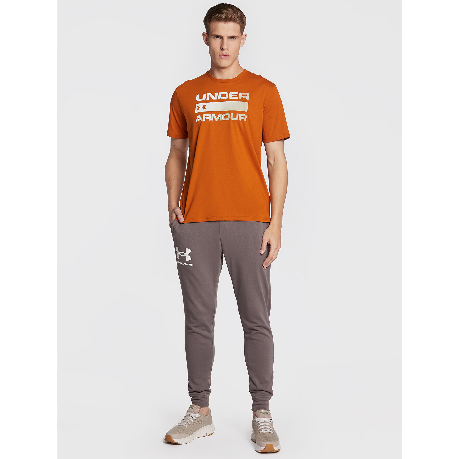 Under Armour Pantaloni trening Ua Rival Terry 1361642 Gri Regular Fit - Pled.ro