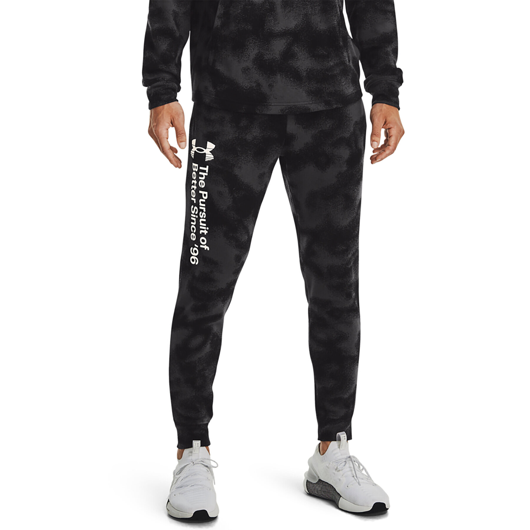 Under Armour Pantaloni trening UA Rival Terry Novelty Jgr 1377593 Negru Regular Fit - Pled.ro