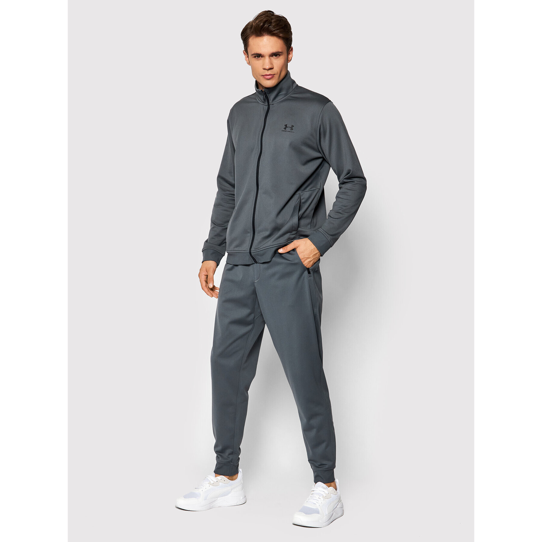 Under Armour Pantaloni trening Ua Sportstyle 1290261 Gri Relaxed Fit - Pled.ro