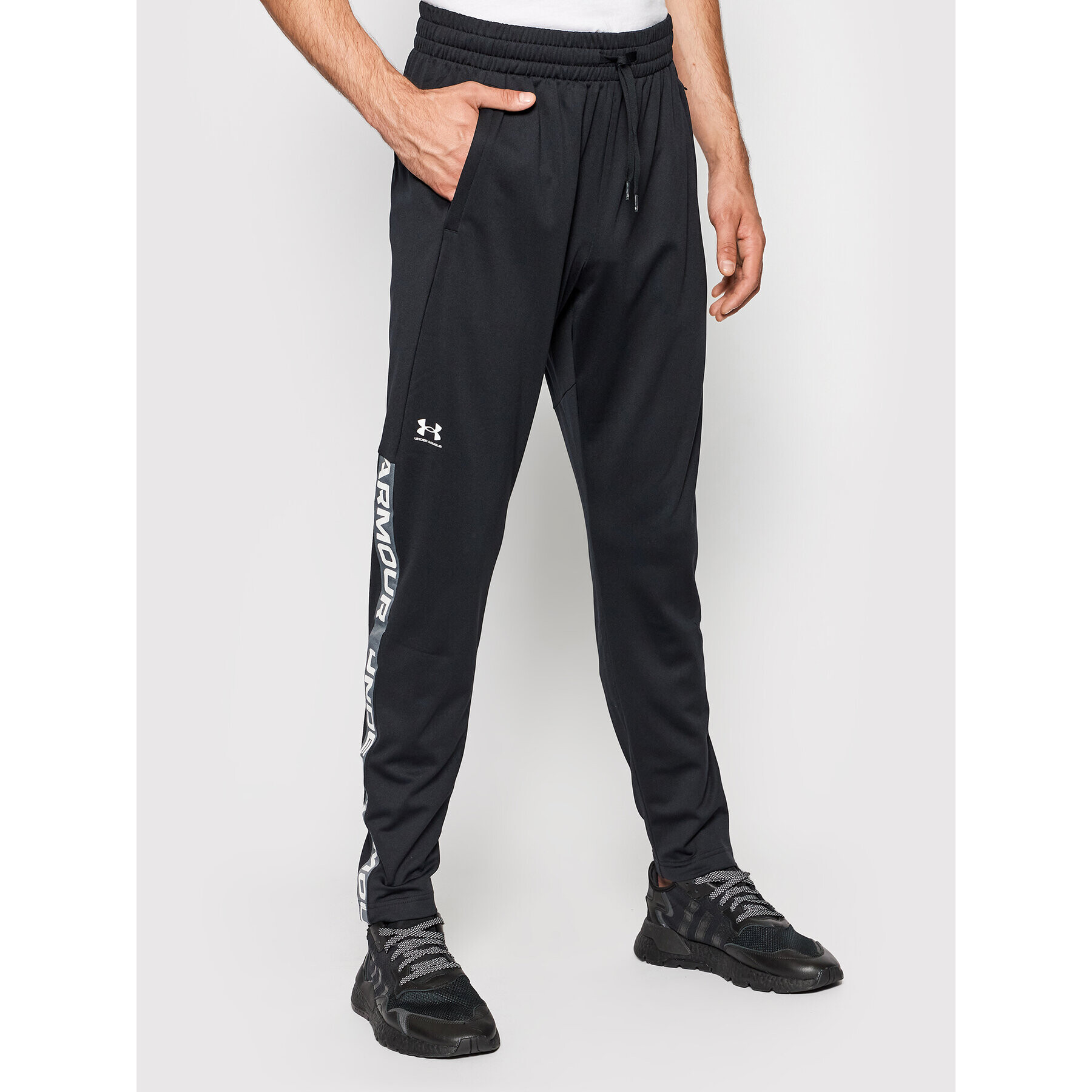 Under Armour Pantaloni trening Ua Tricot Track 1366209 Negru Loose Fit - Pled.ro