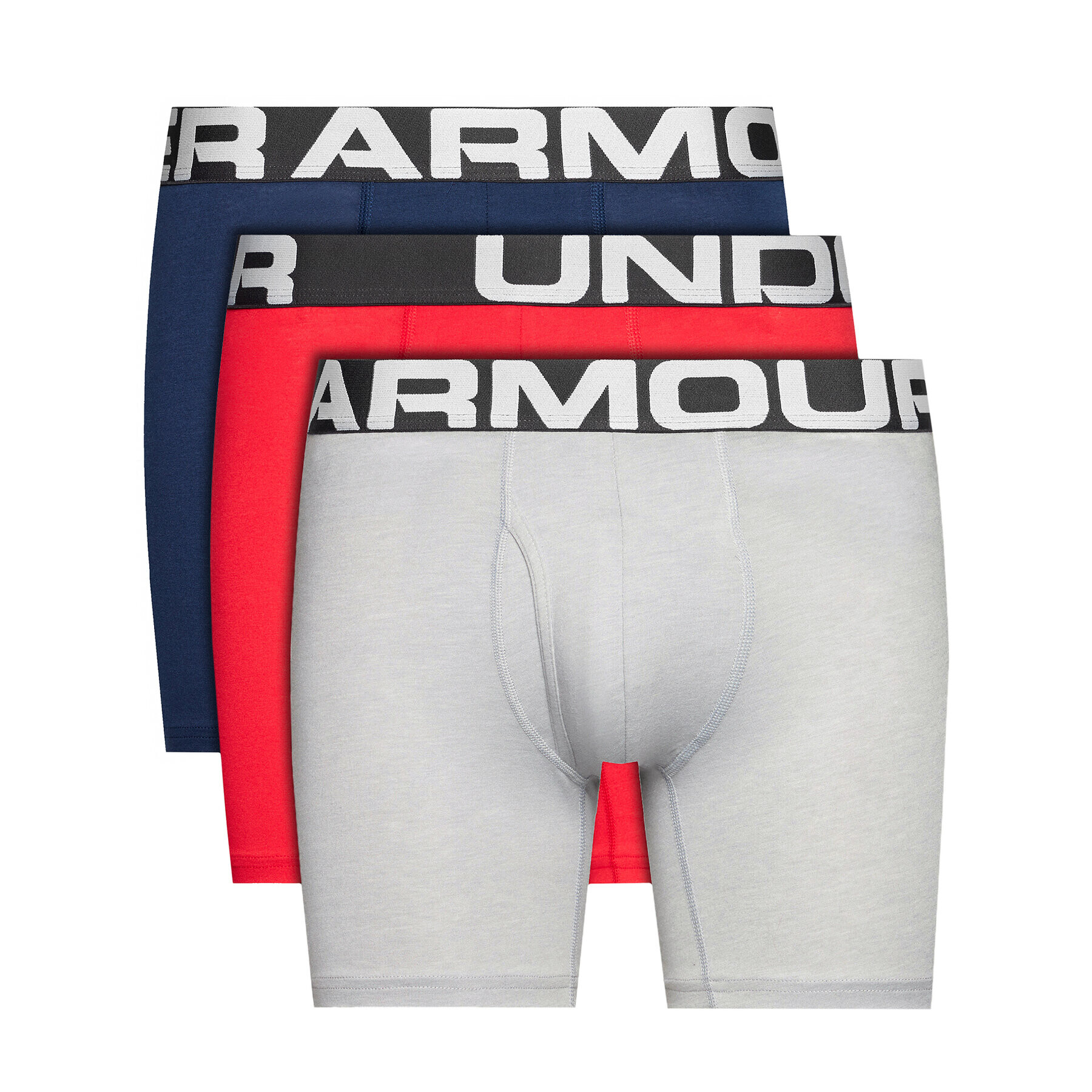 Under Armour Set 3 perechi de boxeri Ua Charged Cotton Boxerjock 1327426 Colorat - Pled.ro