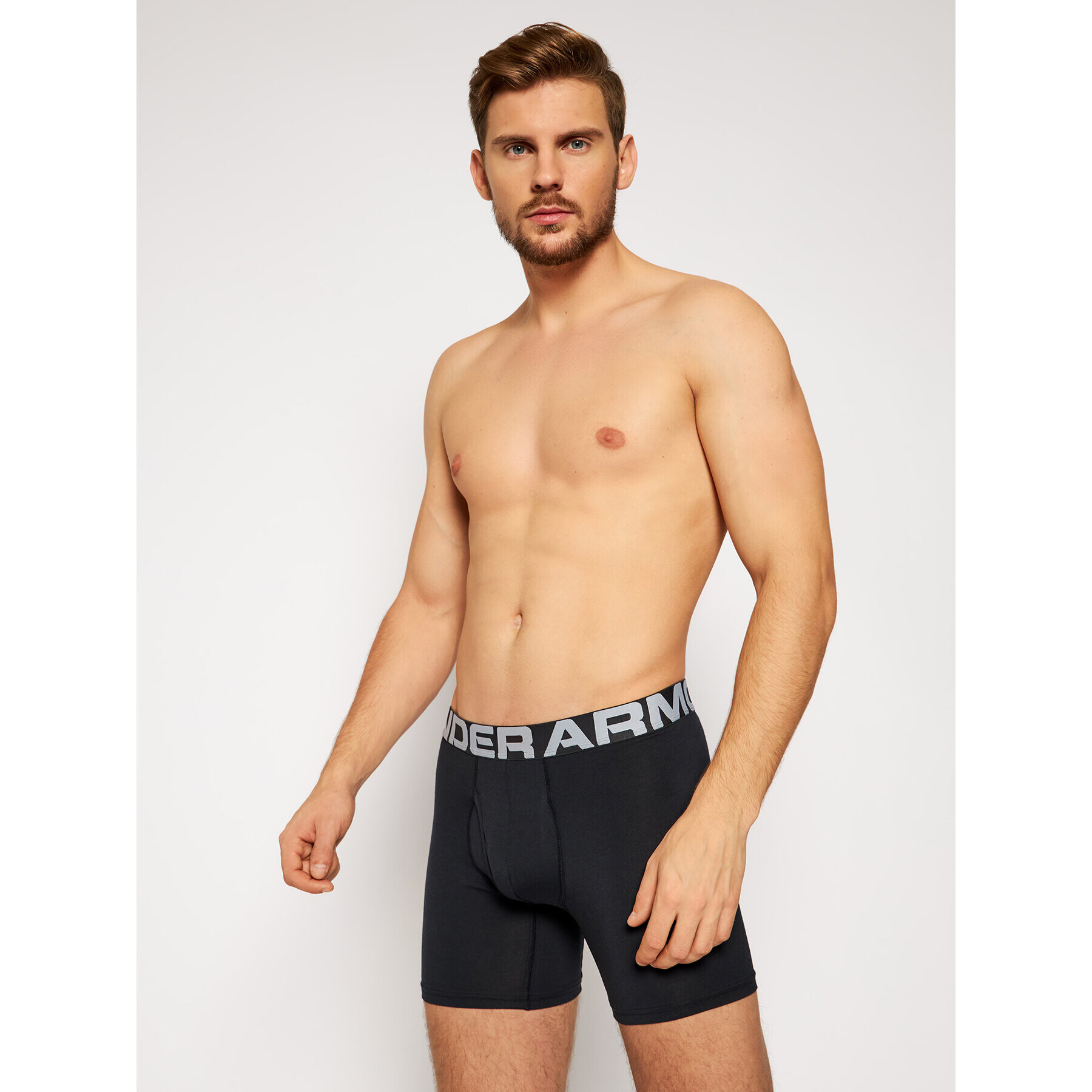 Under Armour Set 3 perechi de boxeri Ua Charged Cotton Boxerjock 1363617 Negru - Pled.ro