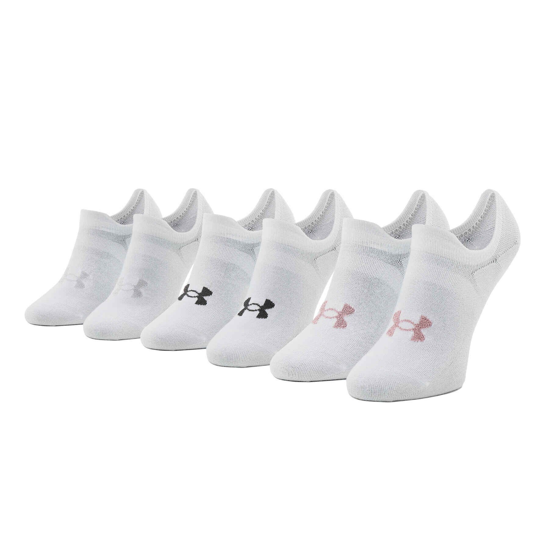 Under Armour Set 3 perechi de șosete scurte unisex Ua Ultra Lo 1351784-102 Alb - Pled.ro