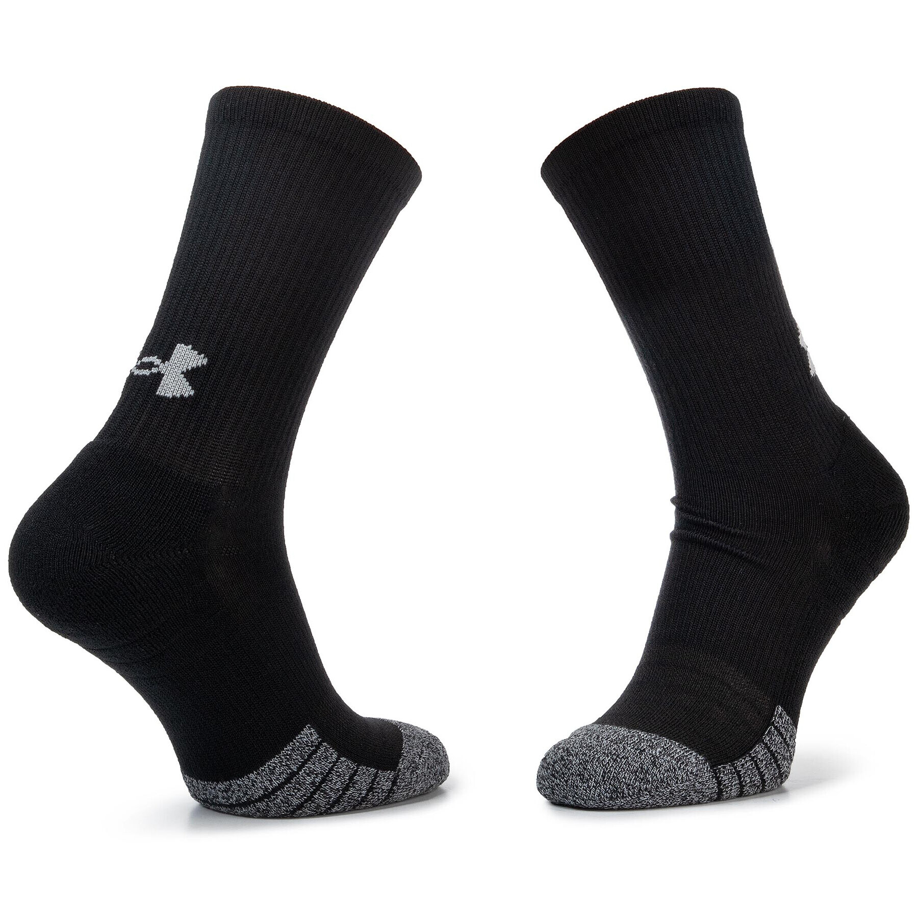 Under Armour Set de 2 perechi de șosete lungi unisex Crew Sock 1346751-001 Negru - Pled.ro