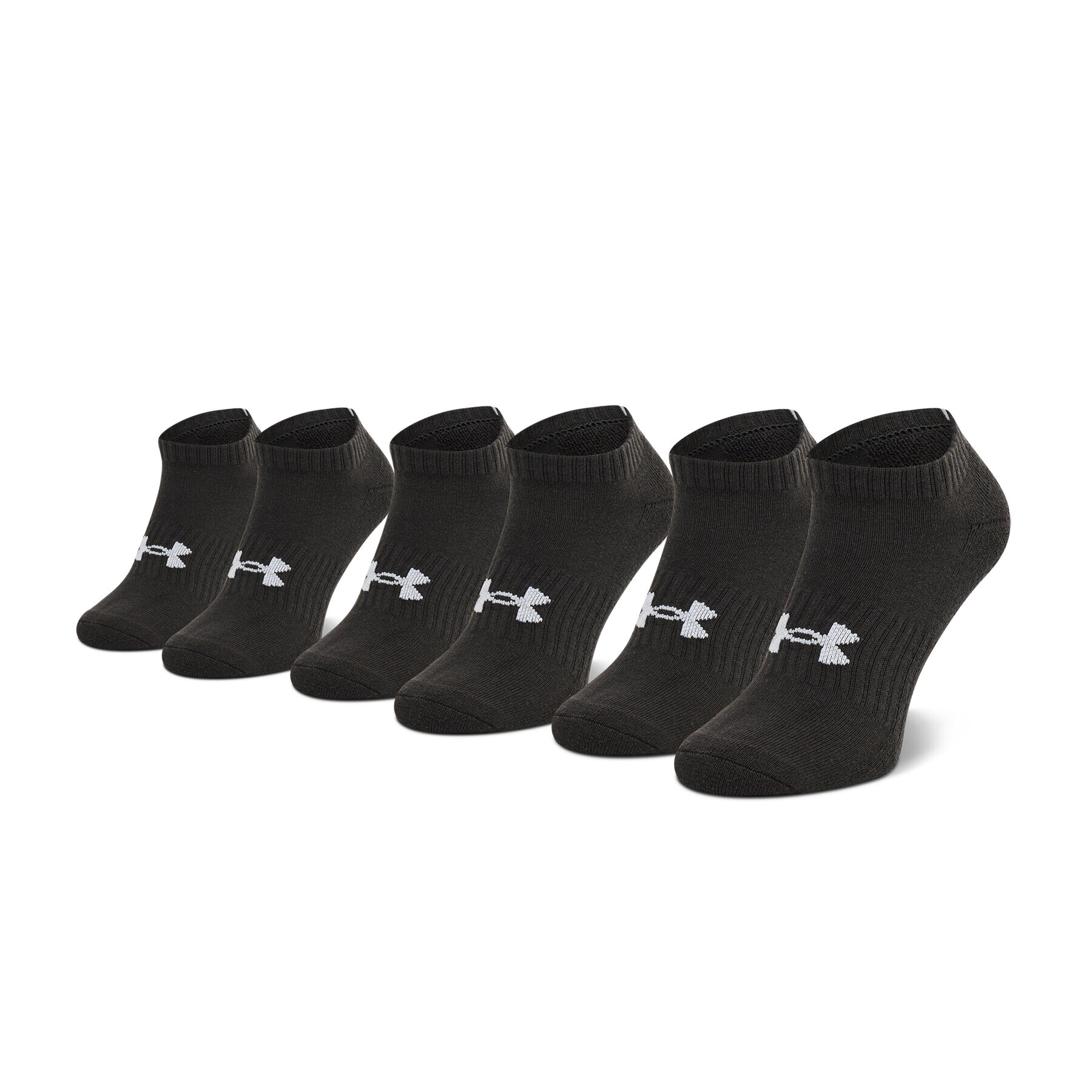 Under Armour Set de 3 perechi de șosete joase unisex Core No Show 3Pk 1363241-001 Negru - Pled.ro