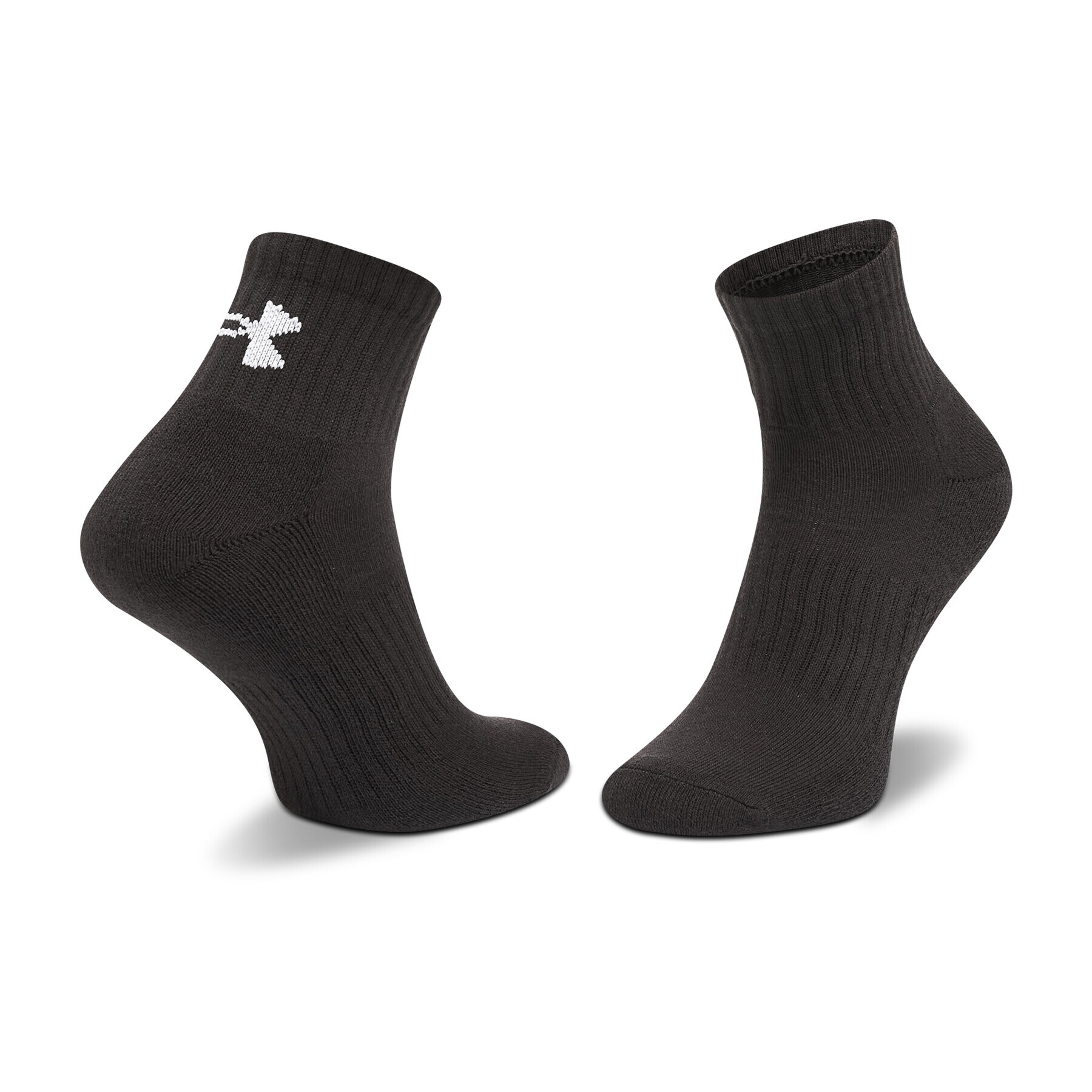 Under Armour Set de 3 perechi de șosete joase unisex Core Qtr 3pk 1358344 Negru - Pled.ro