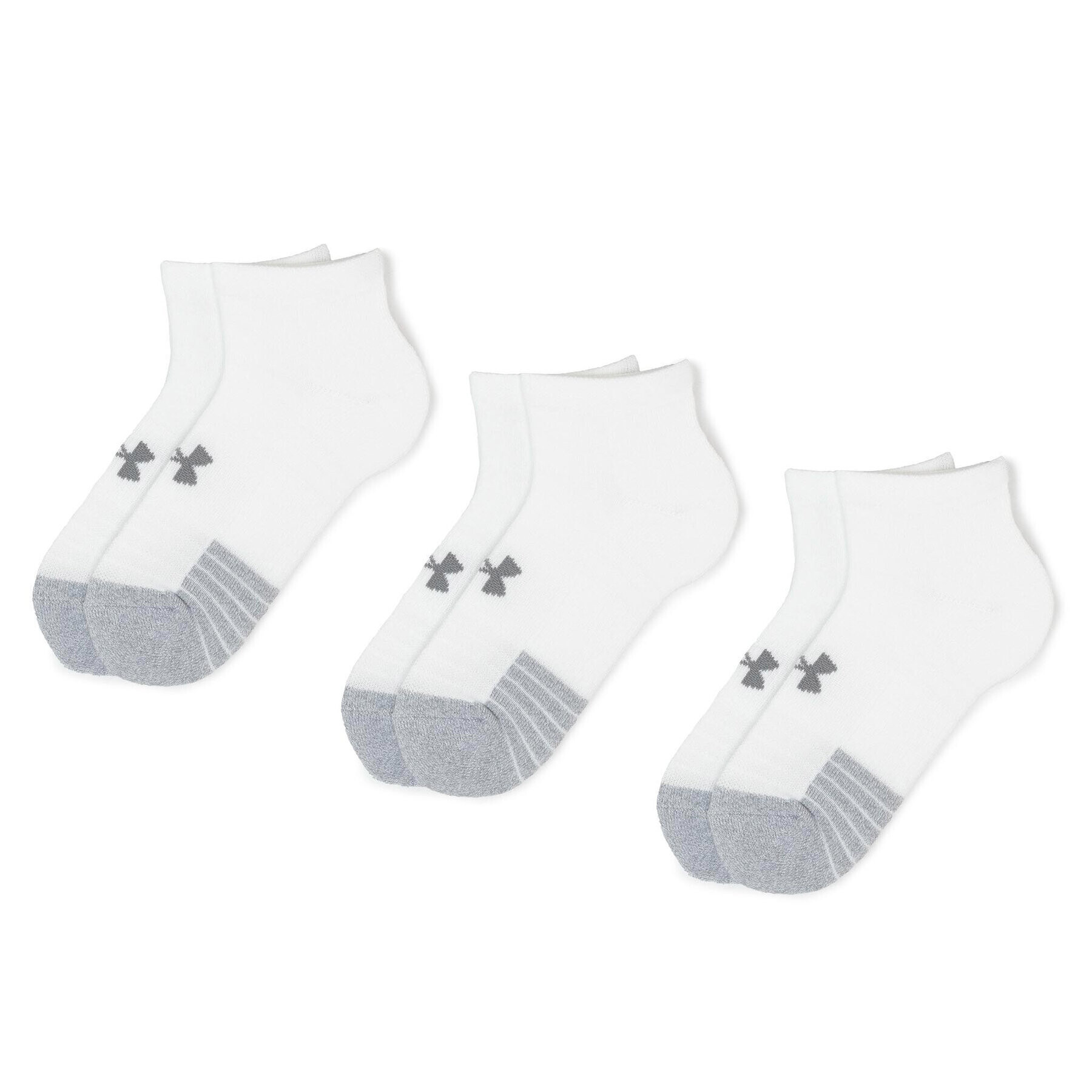 Under Armour Set de 3 perechi de șosete joase unisex Heatgear Lo Cut Sock 1346753-100 Alb - Pled.ro