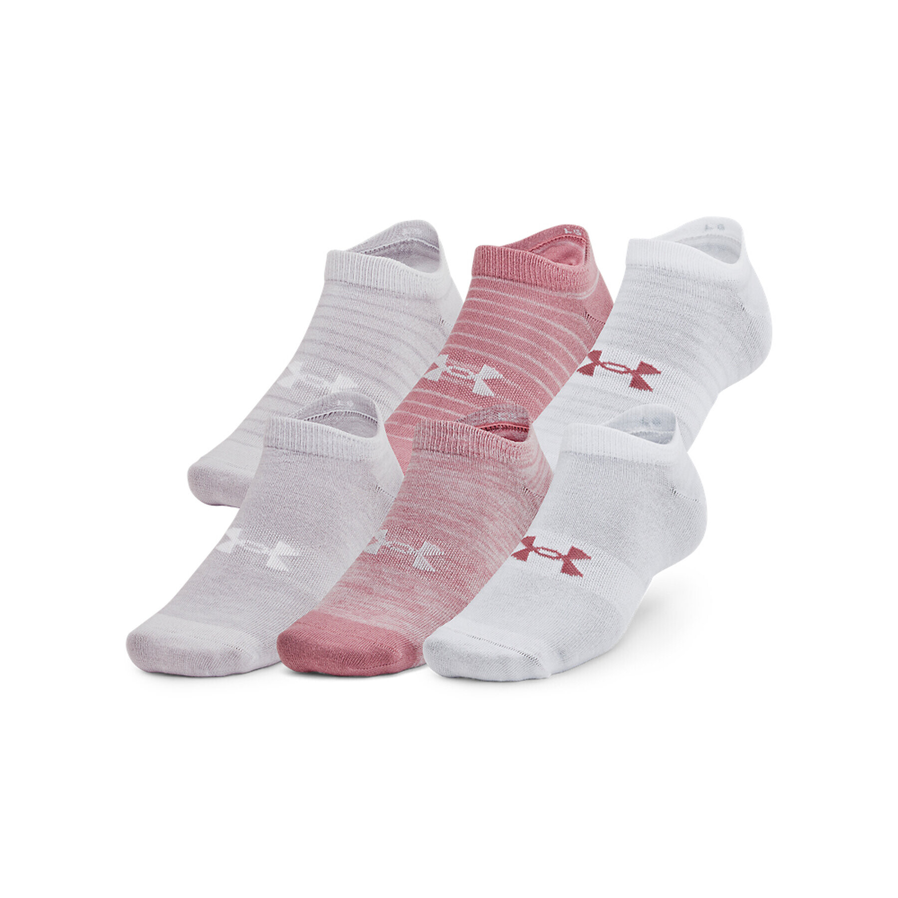 Under Armour Set de 6 perechi de șosete medii unisex UA Essential No Show 6pk 1370542-697 Roz - Pled.ro