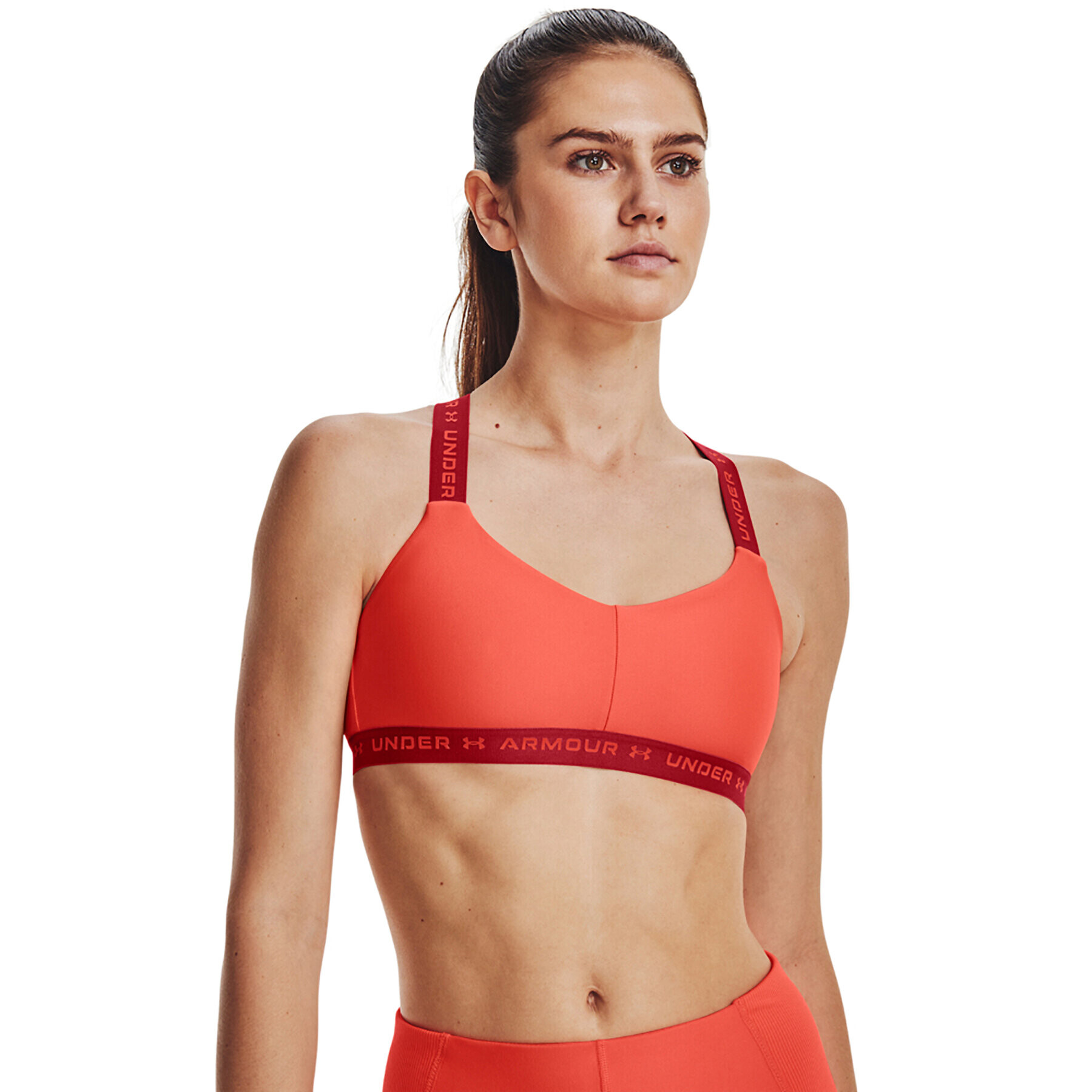 Under Armour Sutien sport UA Crossback Low 1361033 Roșu - Pled.ro