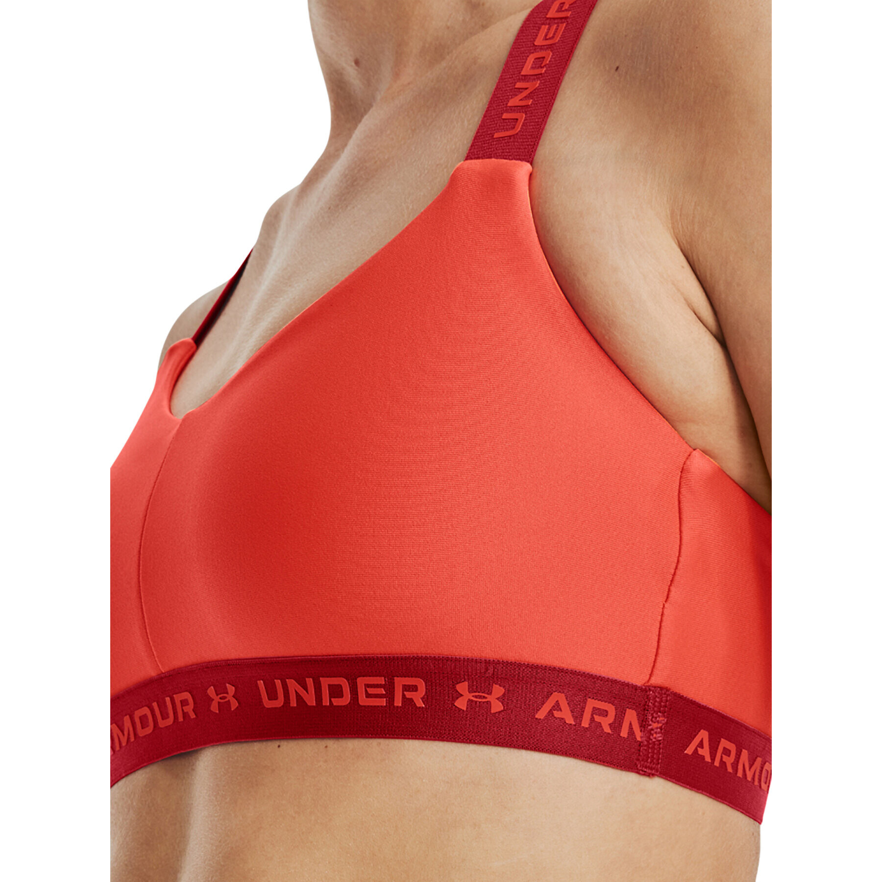 Under Armour Sutien sport UA Crossback Low 1361033 Roșu - Pled.ro