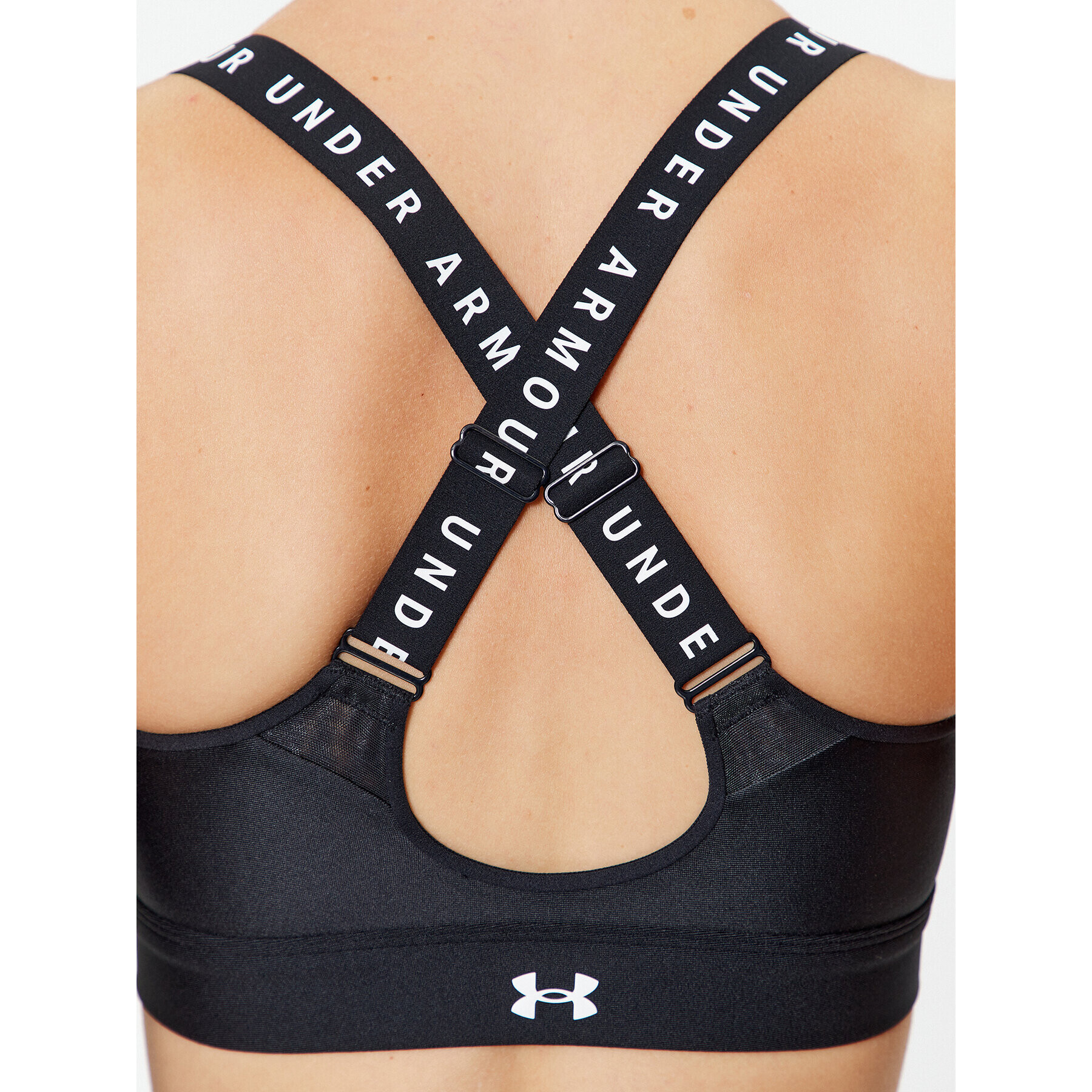 Under Armour Sutien sport Ua Infinity High Bra Zip 1373860 Negru Fitted Fit - Pled.ro