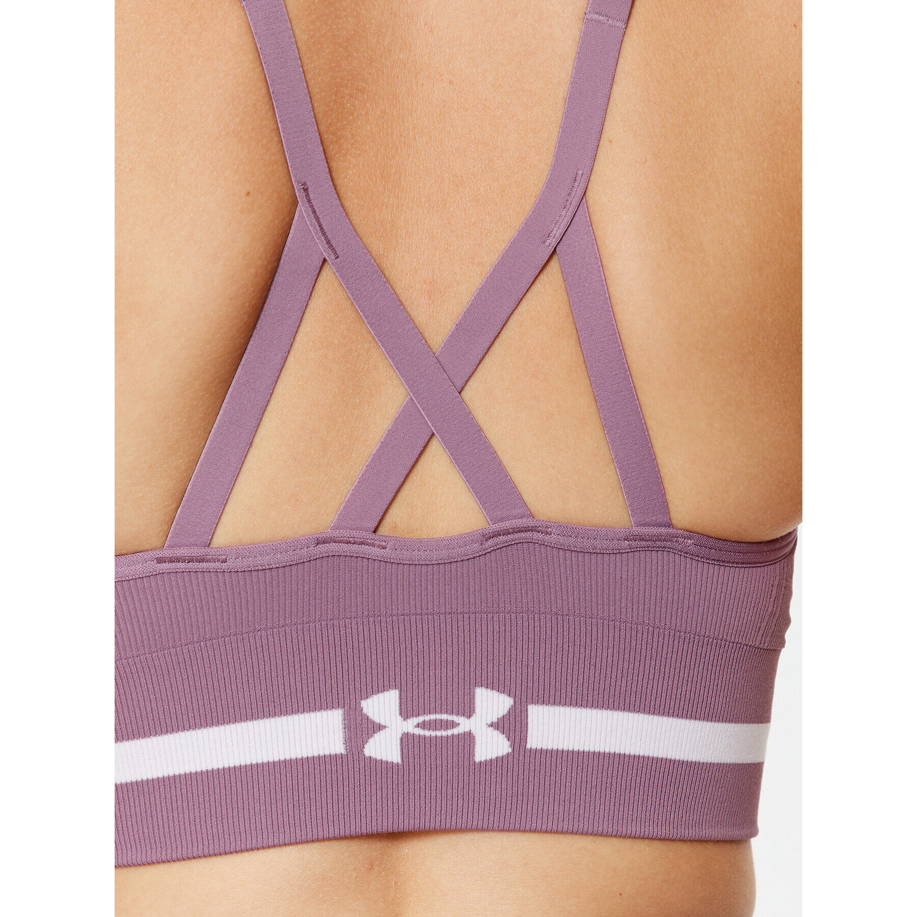 Under Armour Sutien sport Ua Seamless Low Long Bra 1357719 Violet Compression Fit - Pled.ro