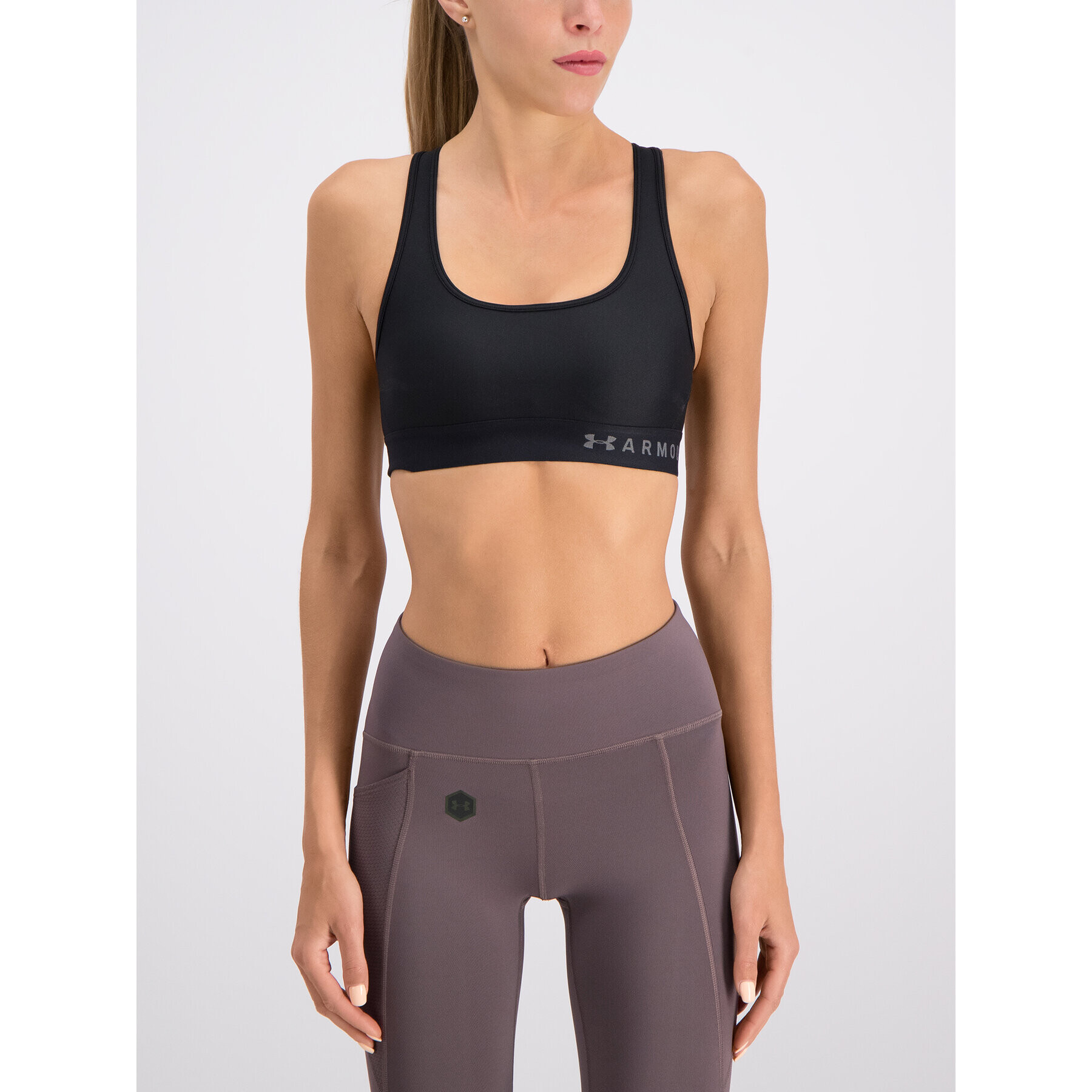 Under Armour Sutien top Women's Armour® Mid Crossback 1307200 Negru - Pled.ro