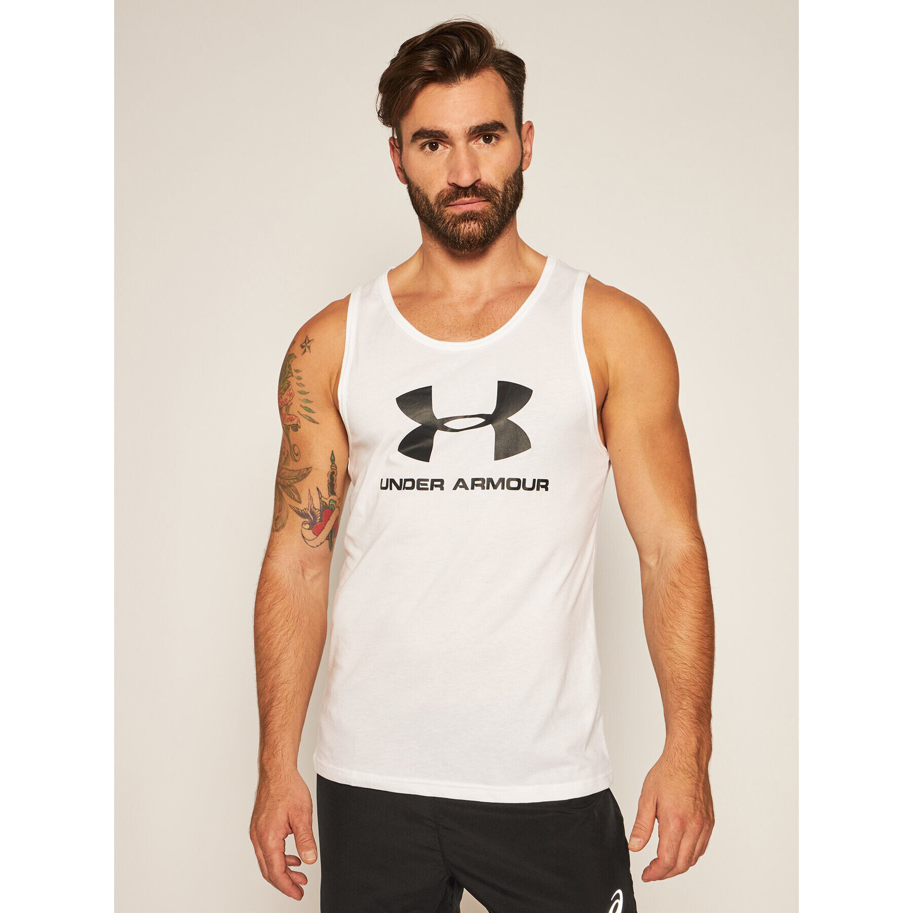 Under Armour Tank top Ua Sportstyle Logo 1329589 Alb Loose Fit - Pled.ro