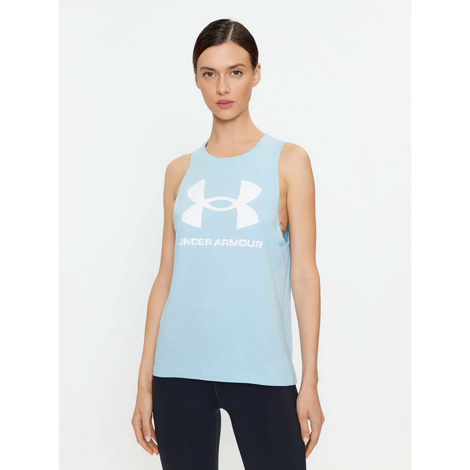 Under Armour Top Ua W Live Sportstyle Tank 1356297 Albastru Loose Fit - Pled.ro