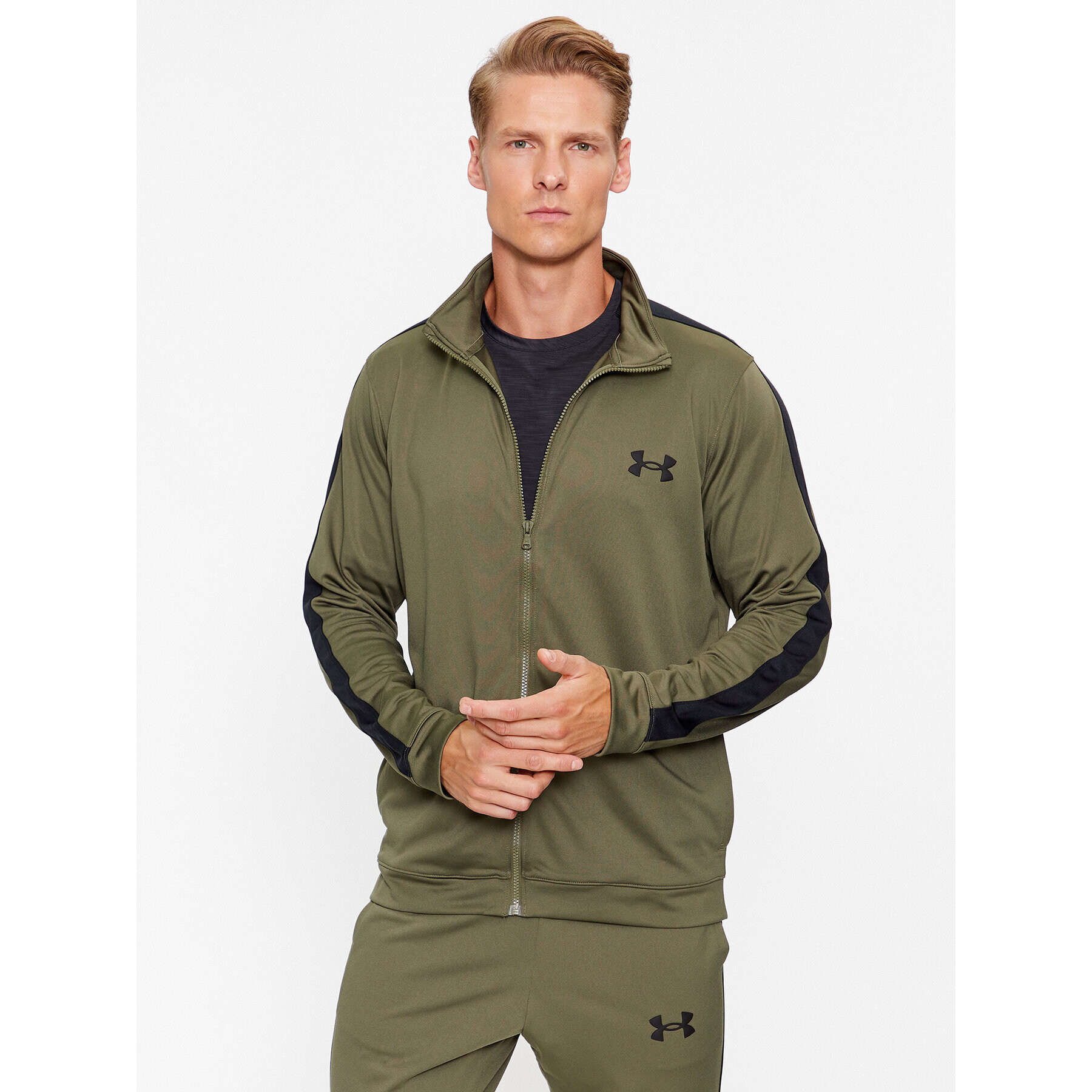 Under Armour Trening Ua Knit Track Suit 1357139 Kaki Fitted Fit - Pled.ro