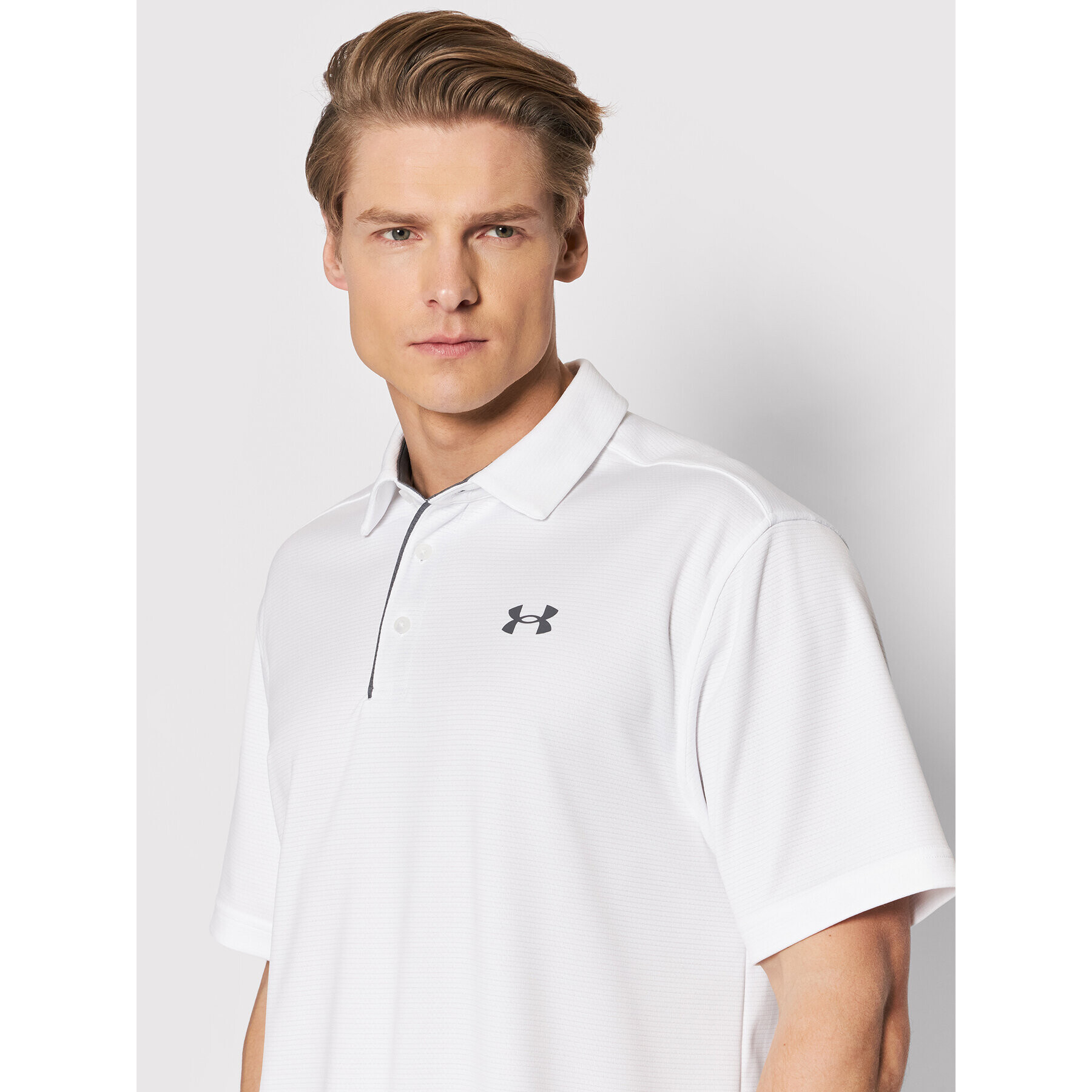 Under Armour Tricou polo UA Tech 1290140 Alb Regular Fit - Pled.ro