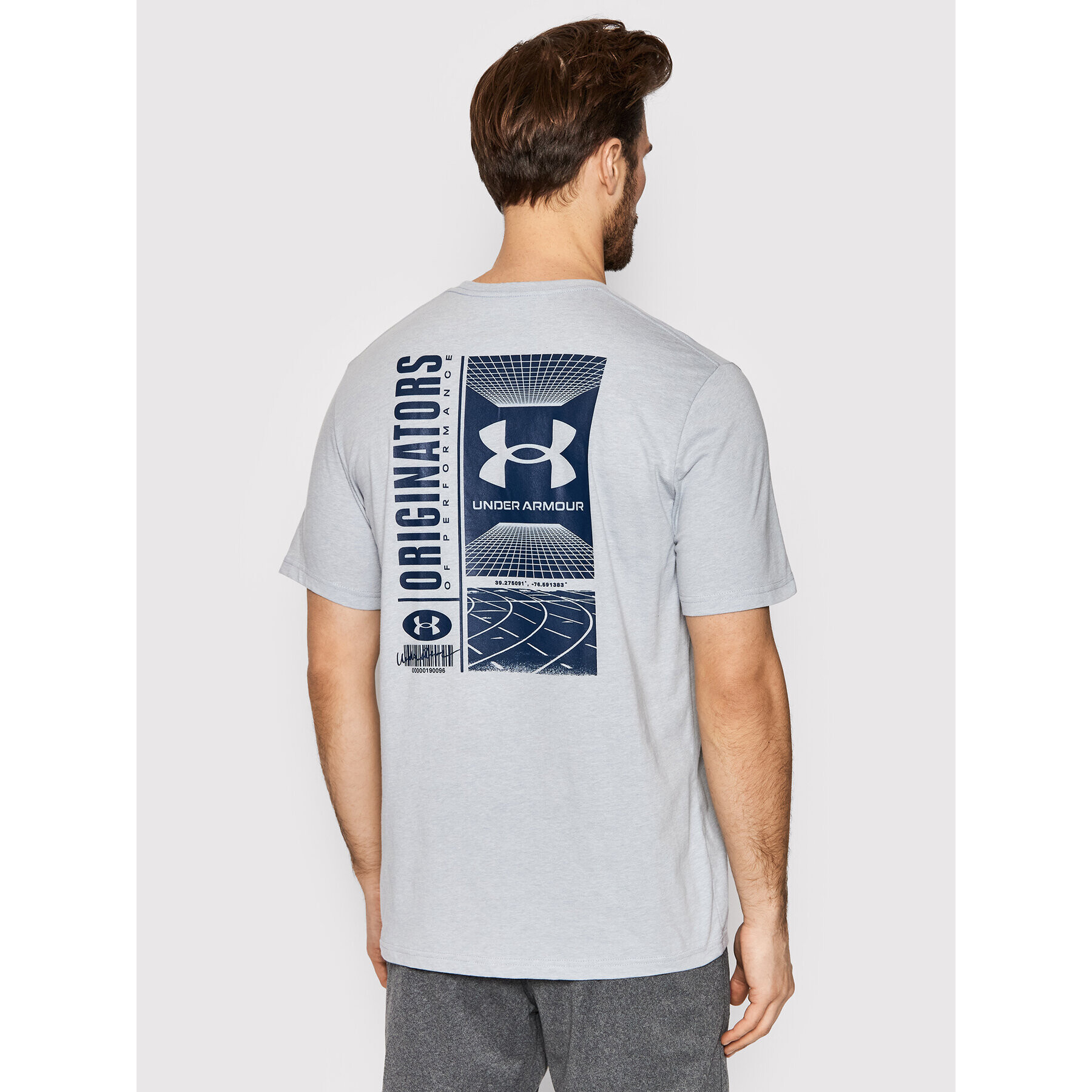 Under Armour Tricou Symbol Barcode 1370527 Gri Relaxed Fit - Pled.ro