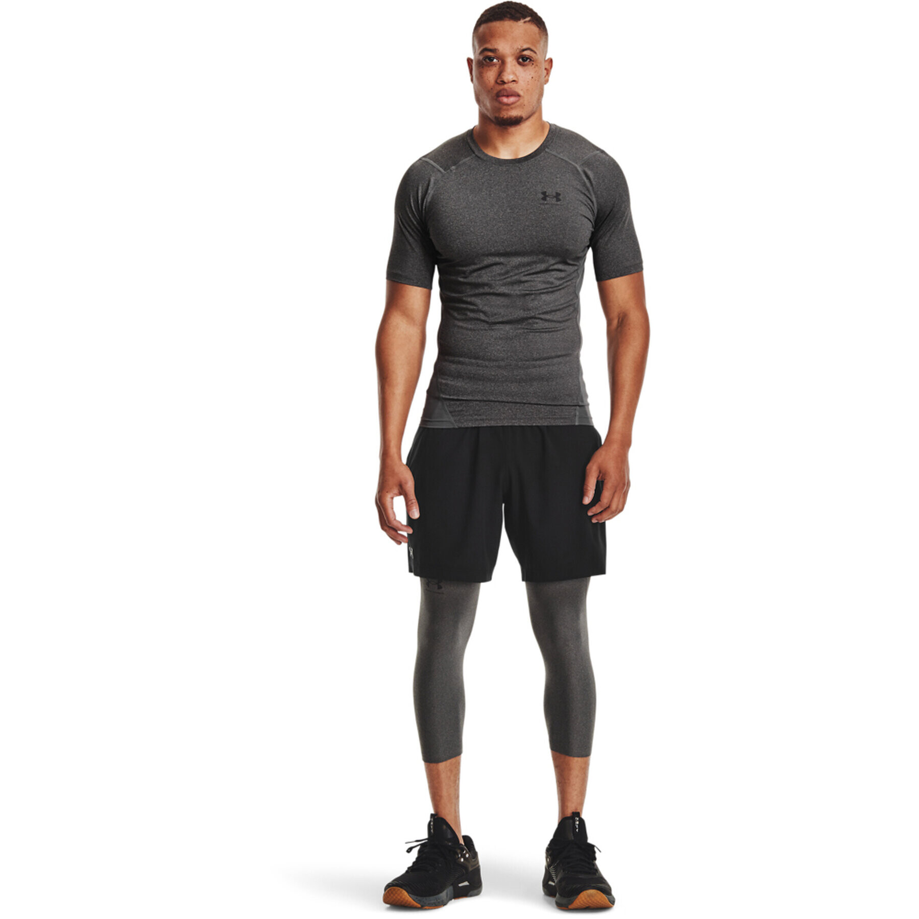 Under Armour Tricou tehnic HeatGear® 1361518 Gri Slim Fit - Pled.ro