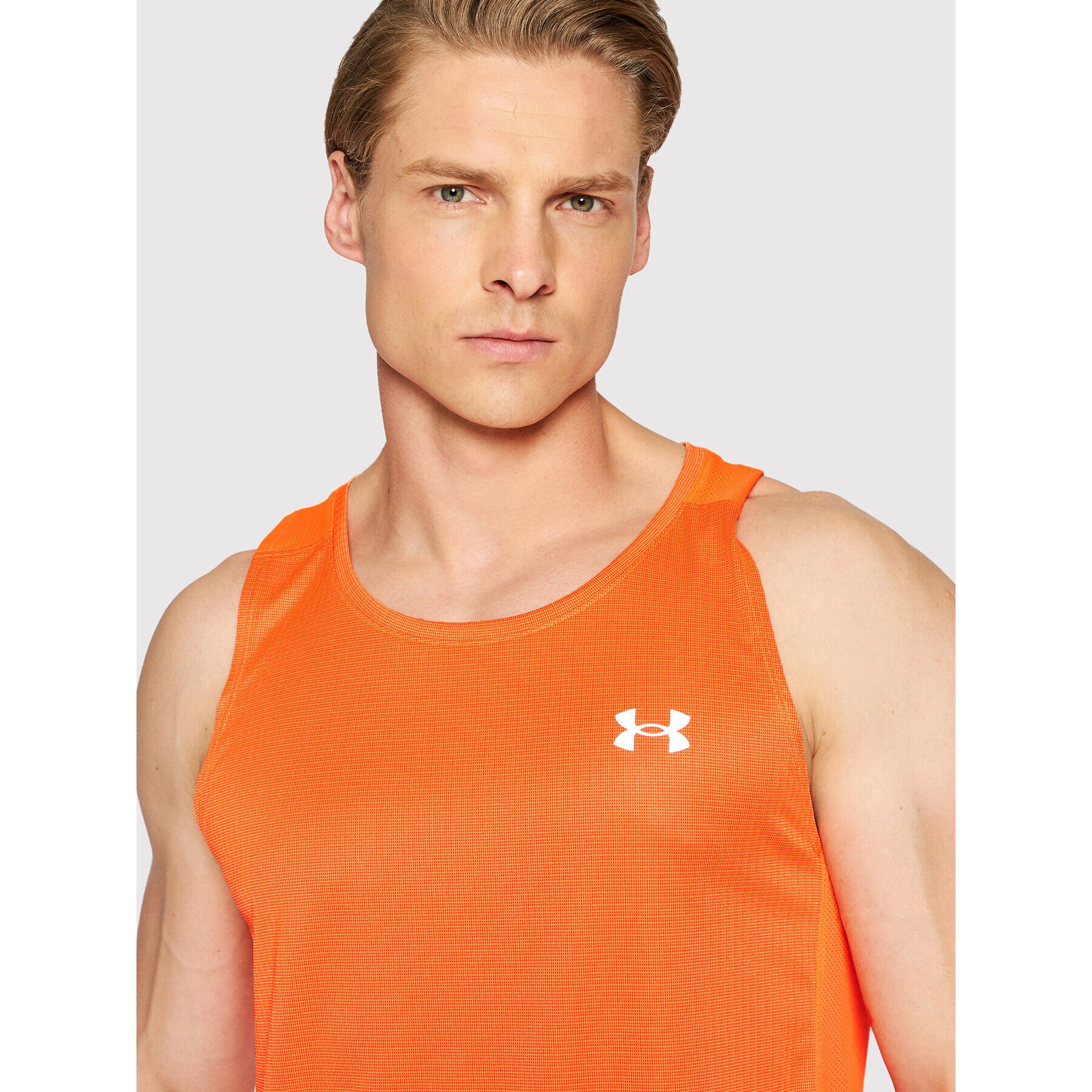 Under Armour Tricou tehnic Speed Stride 2.0 1369742 Portocaliu Regular Fit - Pled.ro