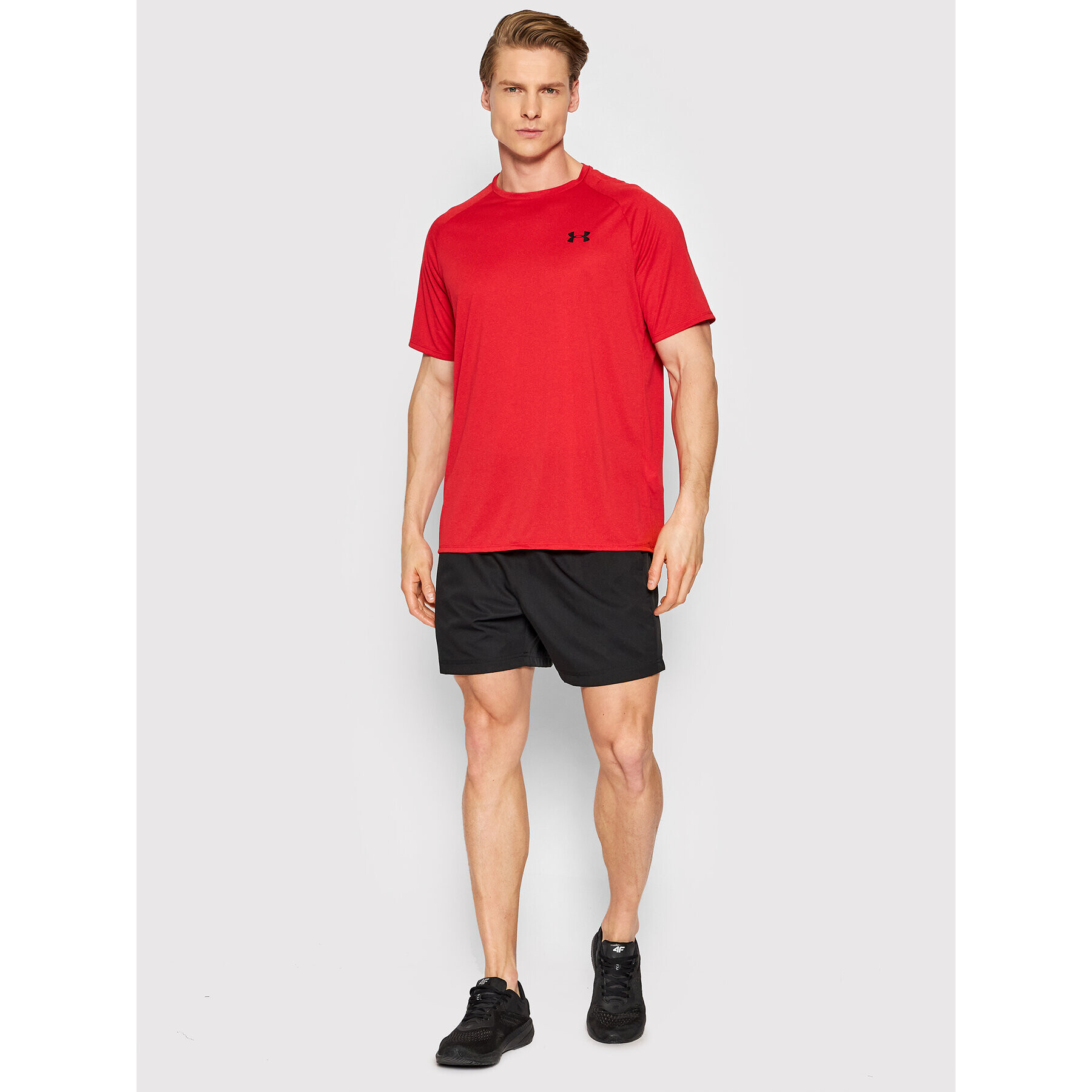 Under Armour Tricou tehnic Tech™ 2.0 1345317 Roșu Regular Fit - Pled.ro