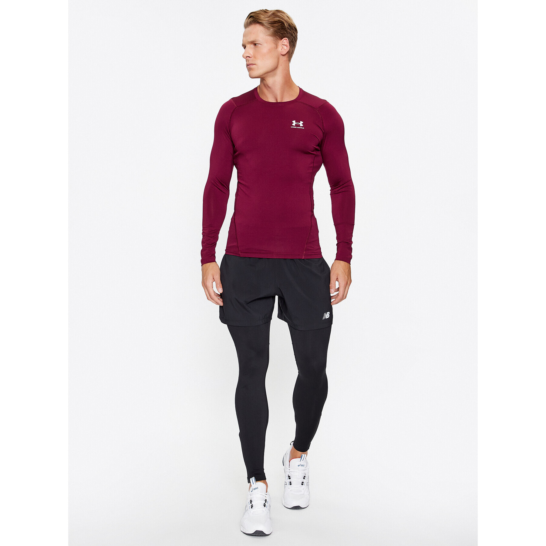 Under Armour Tricou tehnic Ua Hg Armour Comp Ls 1361524 Vișiniu Compression Fit - Pled.ro