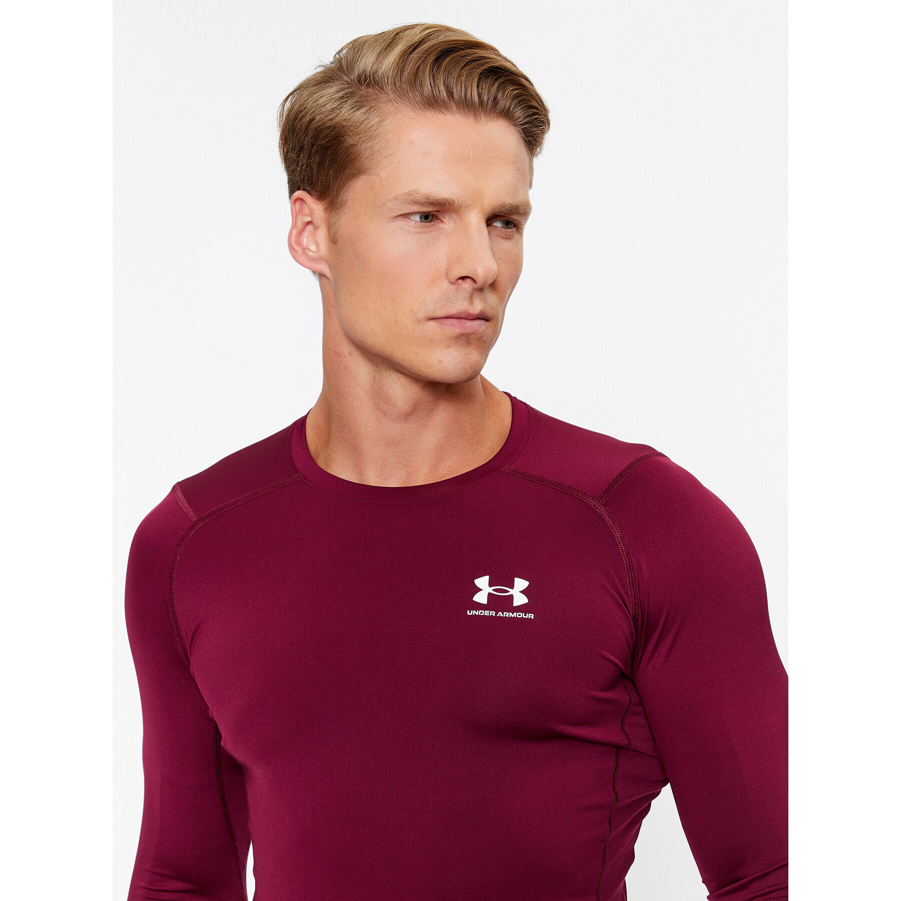 Under Armour Tricou tehnic Ua Hg Armour Comp Ls 1361524 Vișiniu Compression Fit - Pled.ro