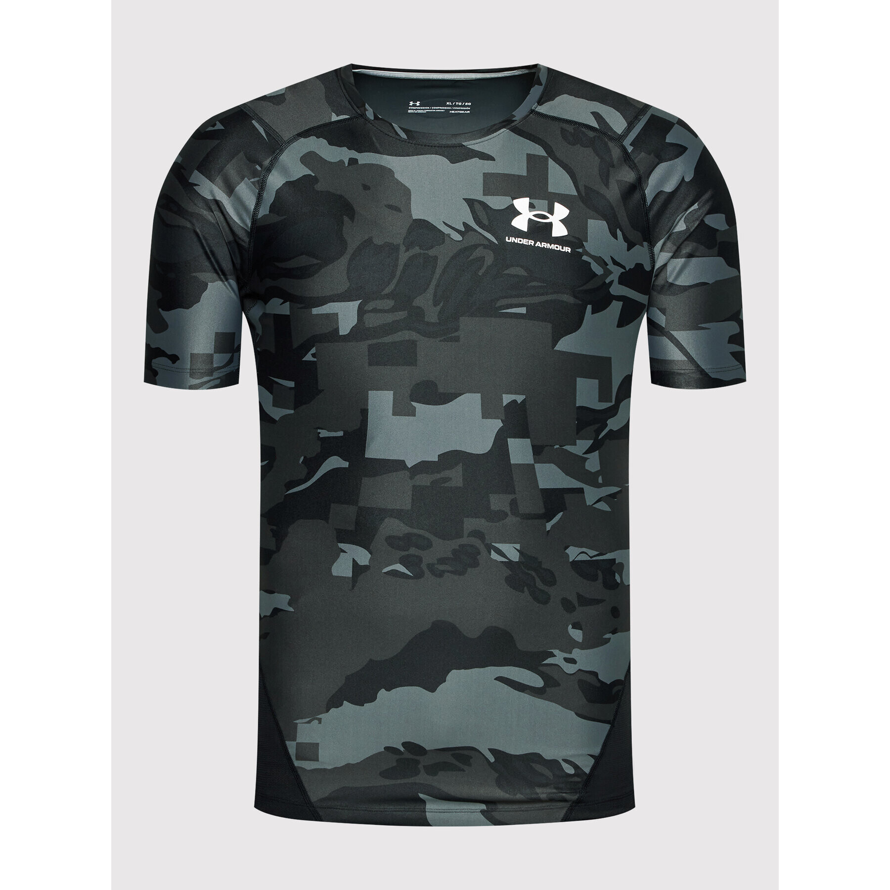 Under Armour Tricou tehnic Ua Iso-Chill Printed 1361514 Negru Compression Fit - Pled.ro