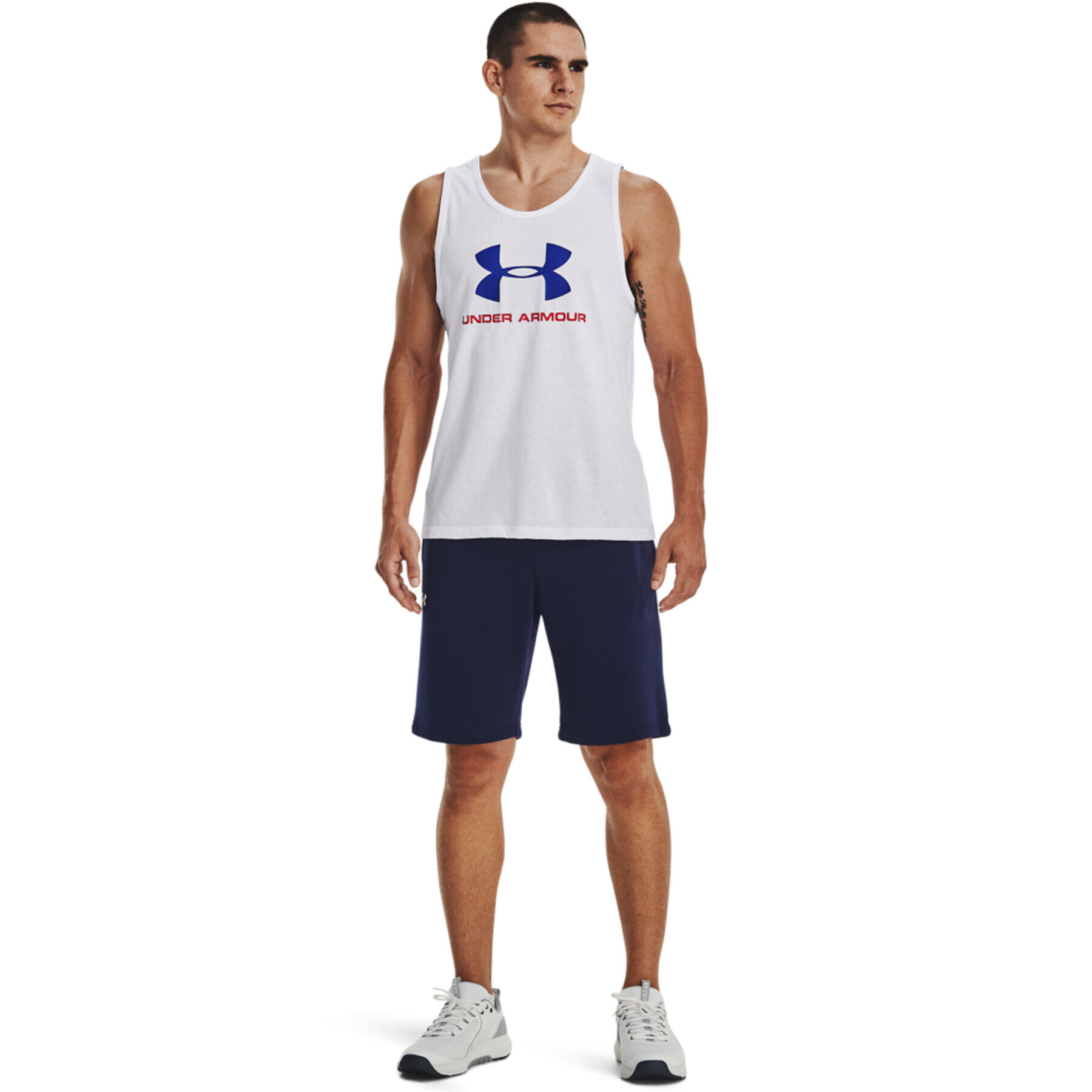 Under Armour Tricou tehnic UA SPORTSTYLE LOGO TANK 1329589 Alb Regular Fit - Pled.ro