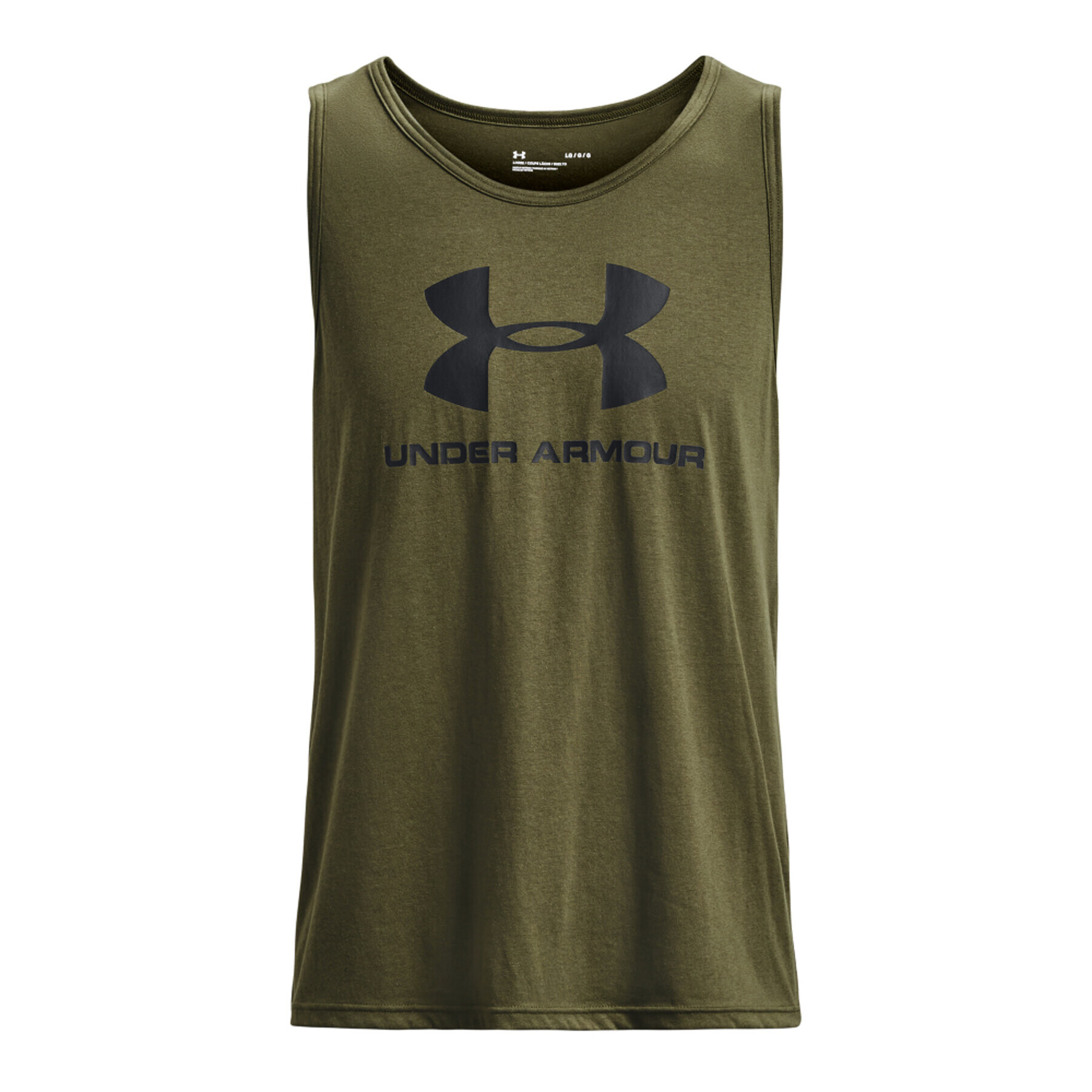 Under Armour Tricou tehnic UA SPORTSTYLE LOGO TANK 1329589 Kaki Regular Fit - Pled.ro