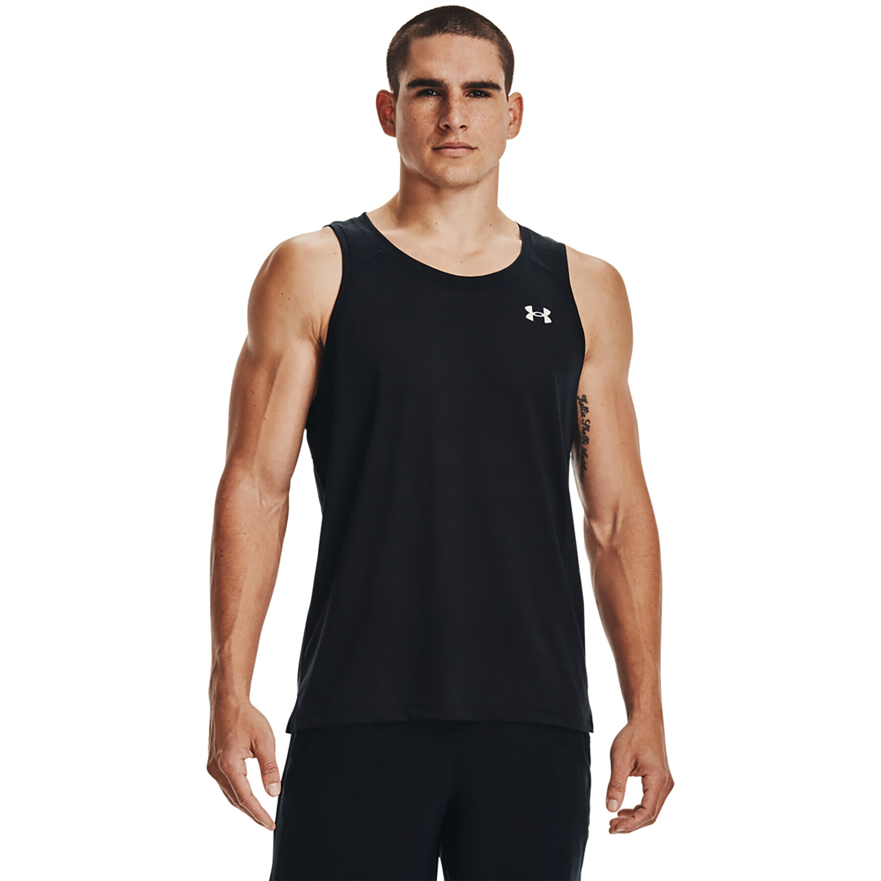 Under Armour Tricou tehnic UA STREAKER SINGLET 1361468 Negru Regular Fit - Pled.ro